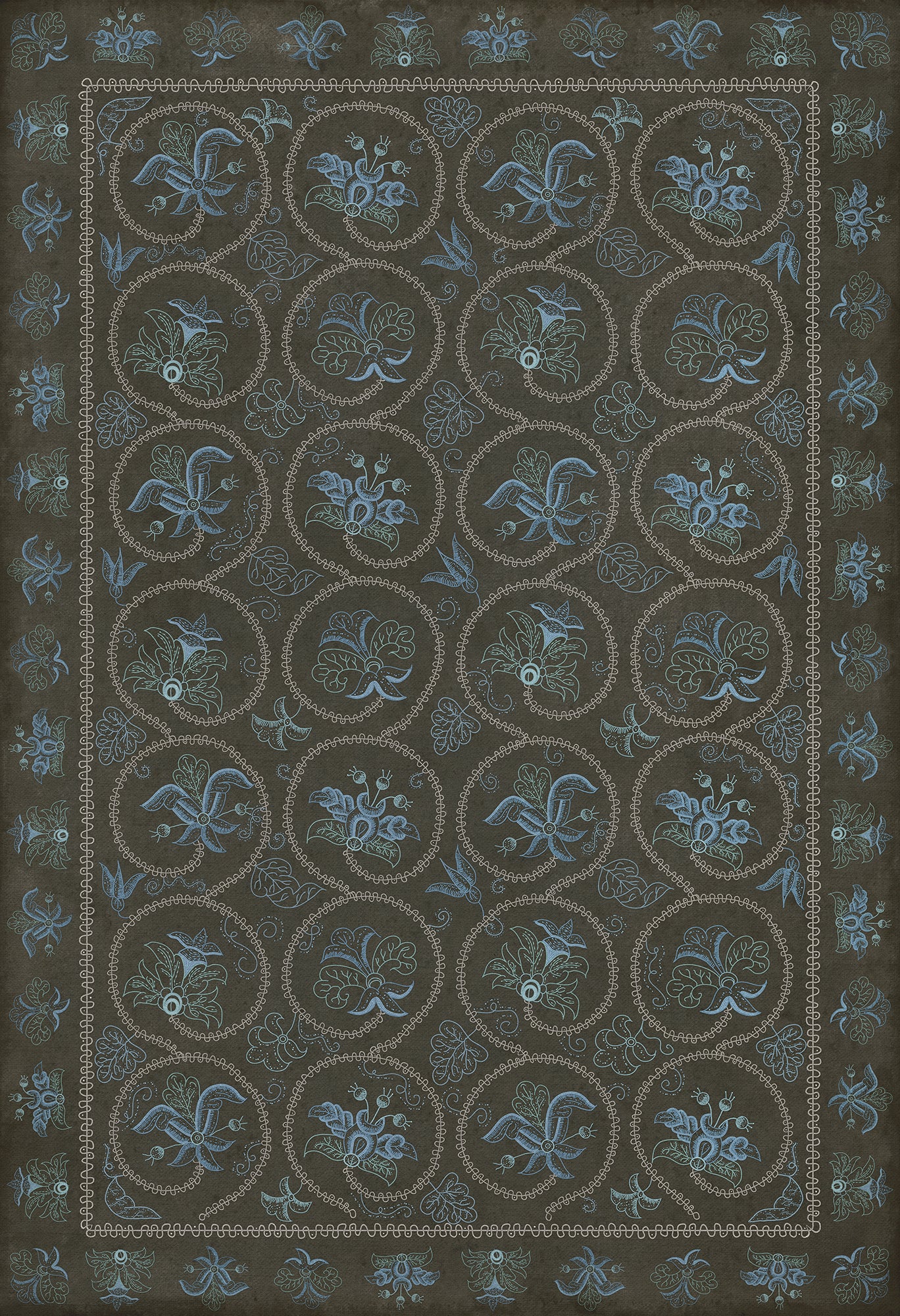 Williamsburg - Crewelwork - Delphinium