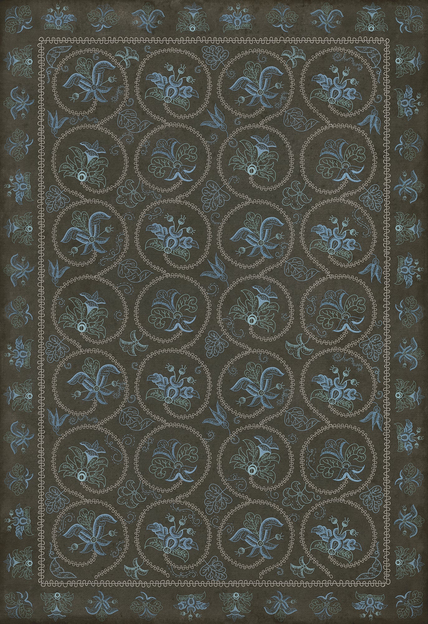 Williamsburg - Crewelwork - Delphinium