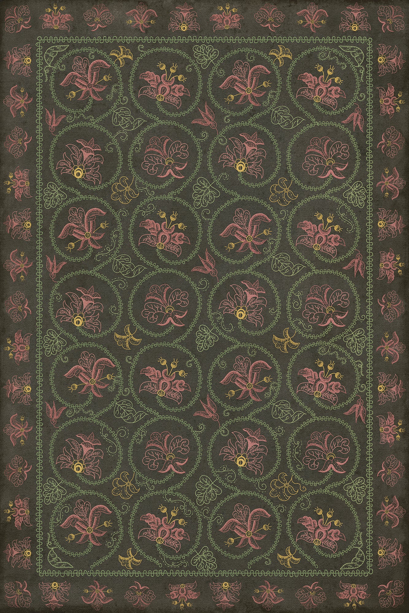 Williamsburg - Crewelwork - Dianthus