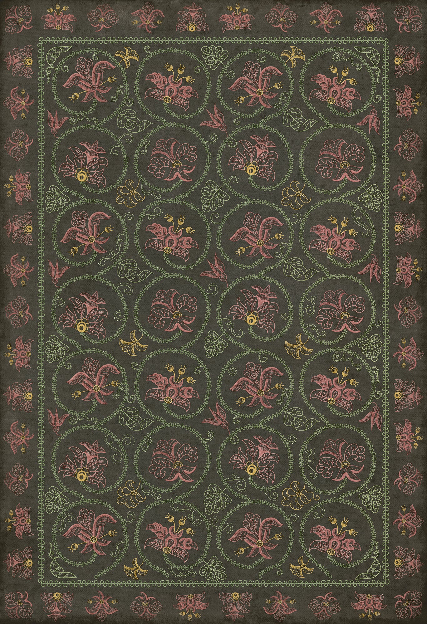 Williamsburg - Crewelwork - Dianthus