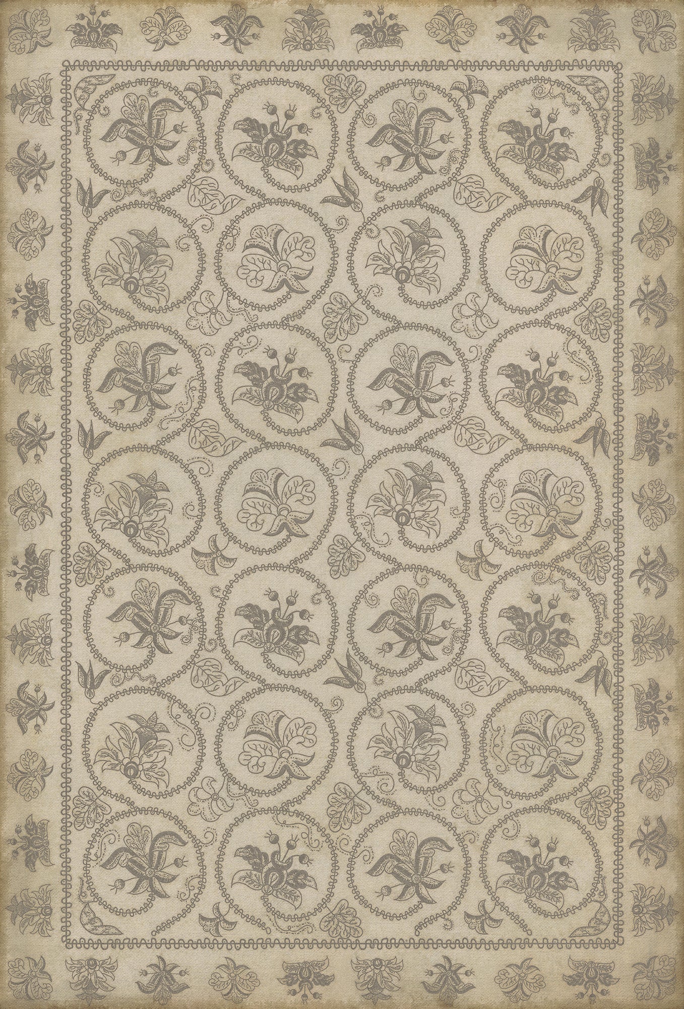 Williamsburg - Crewelwork - Hollyhock