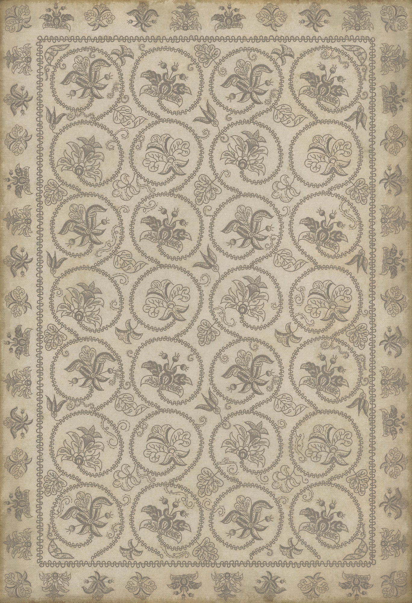 Williamsburg - Crewelwork - Hollyhock