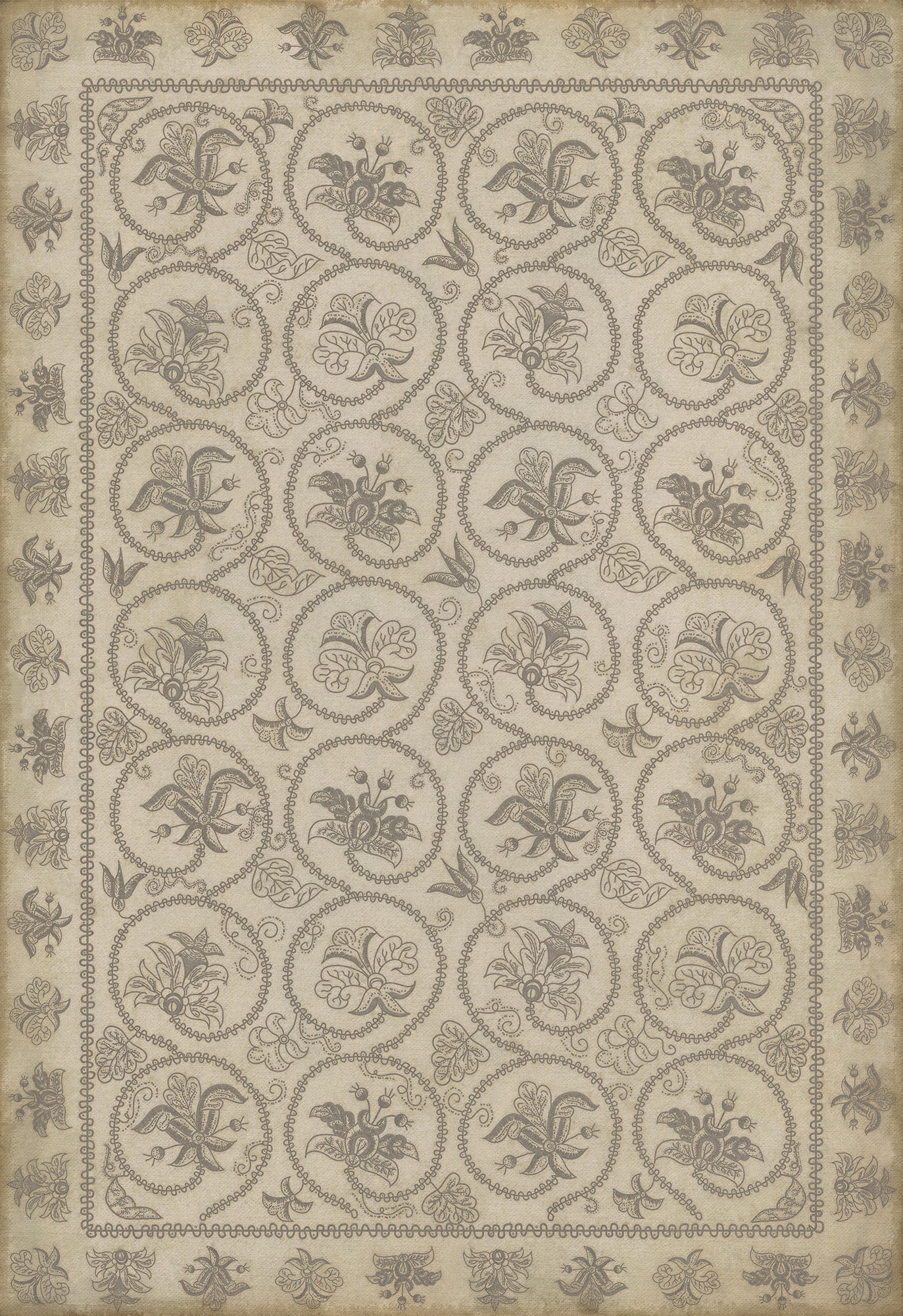 Williamsburg - Crewelwork - Hollyhock