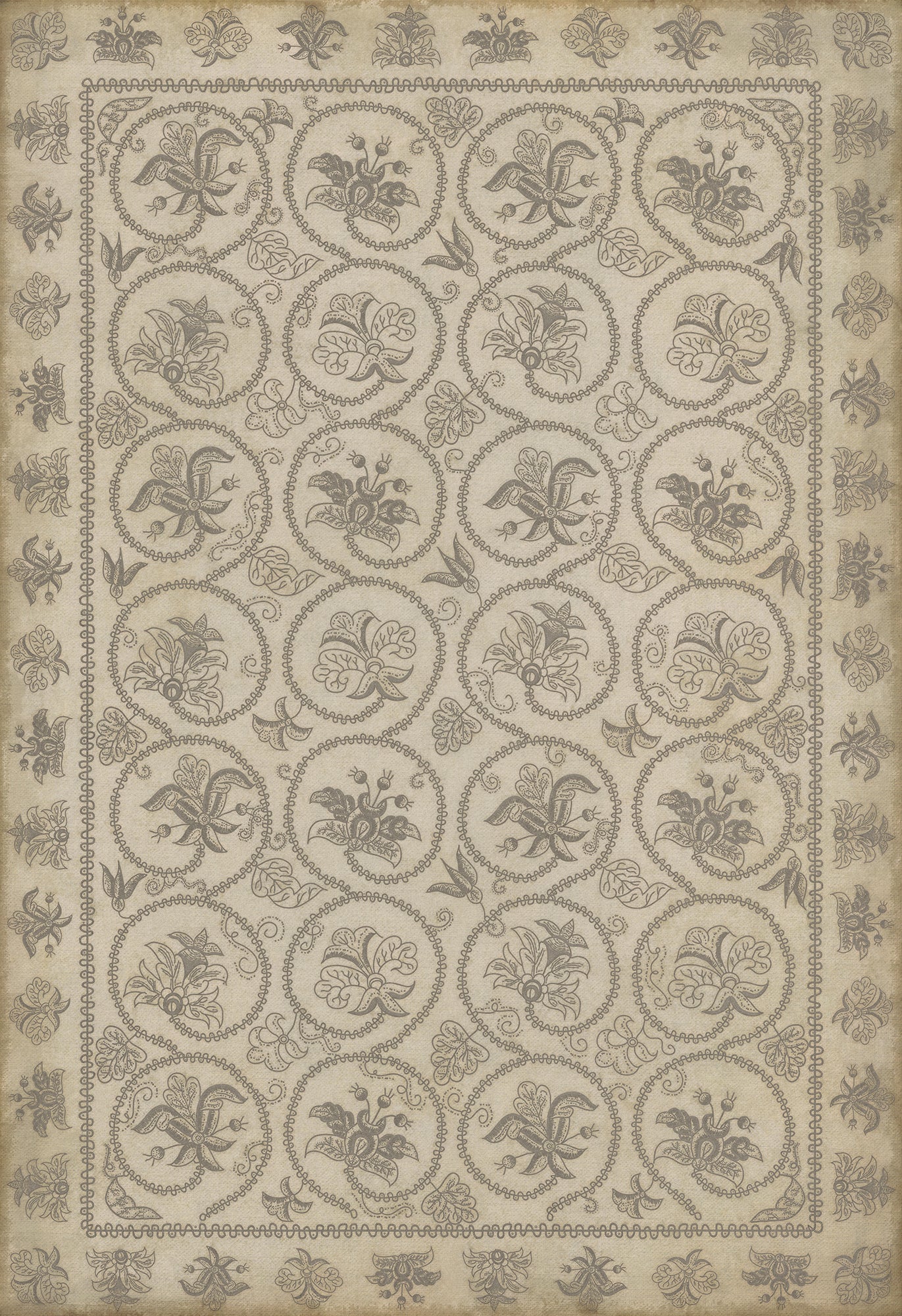 Williamsburg - Crewelwork - Hollyhock