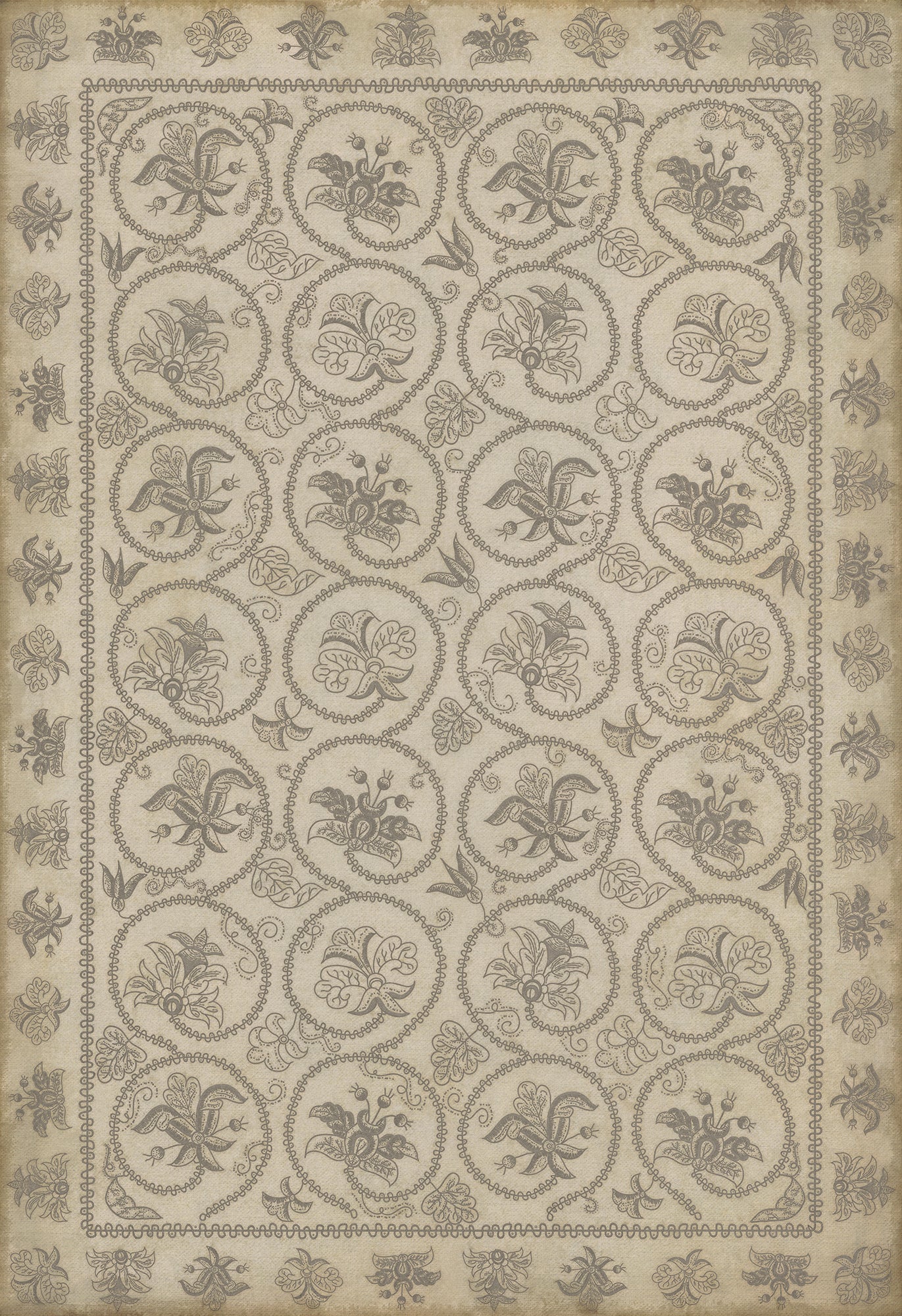 Williamsburg - Crewelwork - Hollyhock