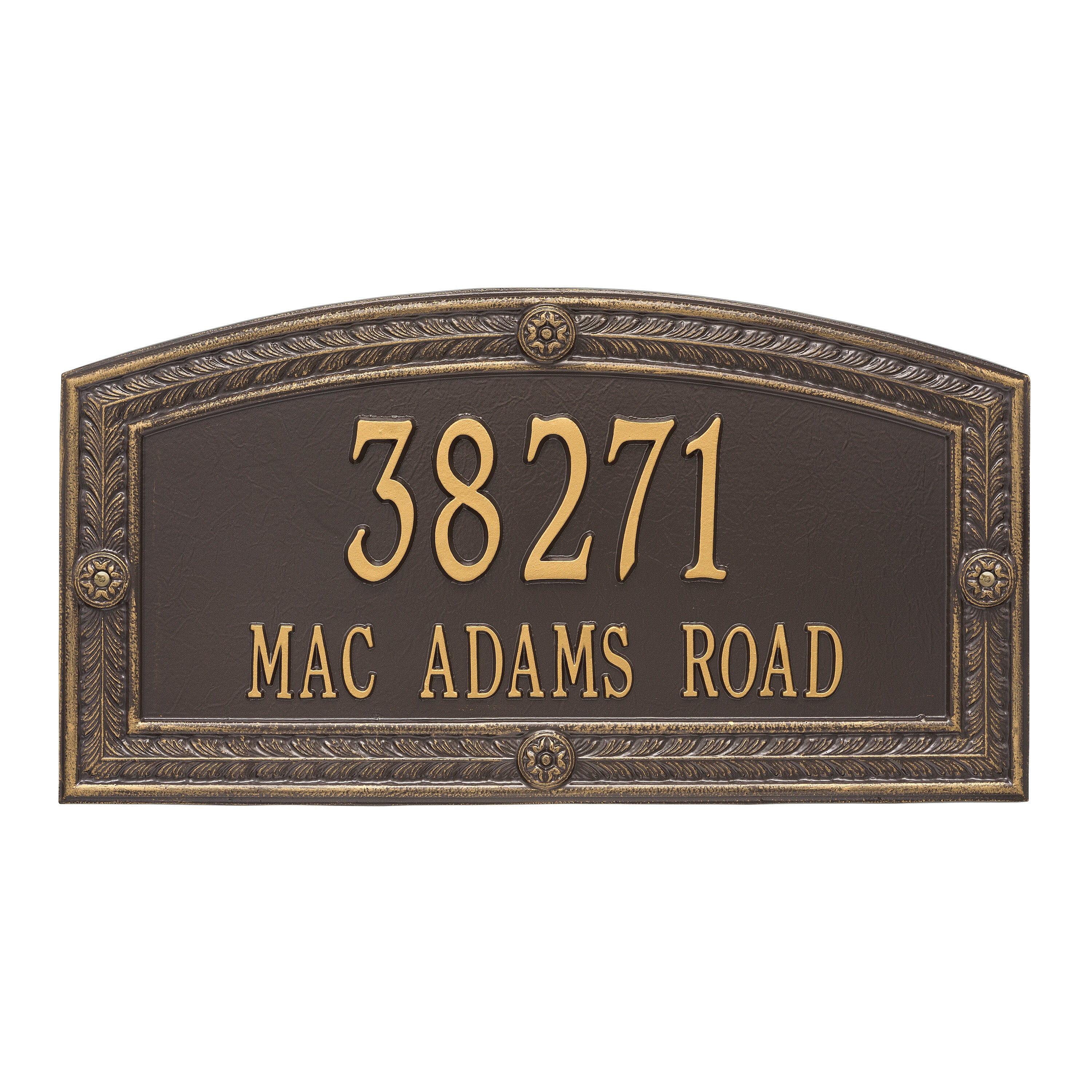 Hamilton Estate Wall Address Plaque