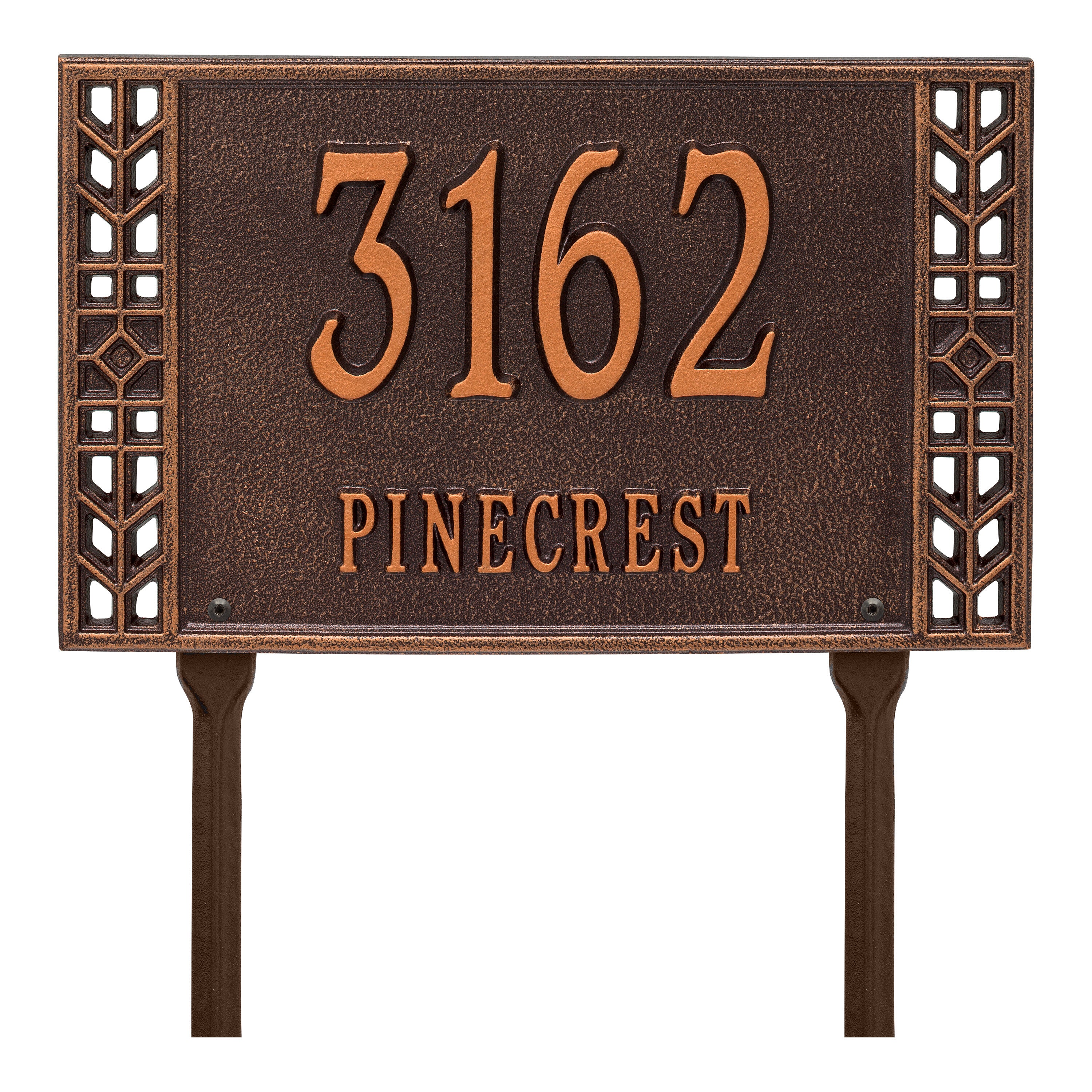 Boston Standard Lawn Address Plaque