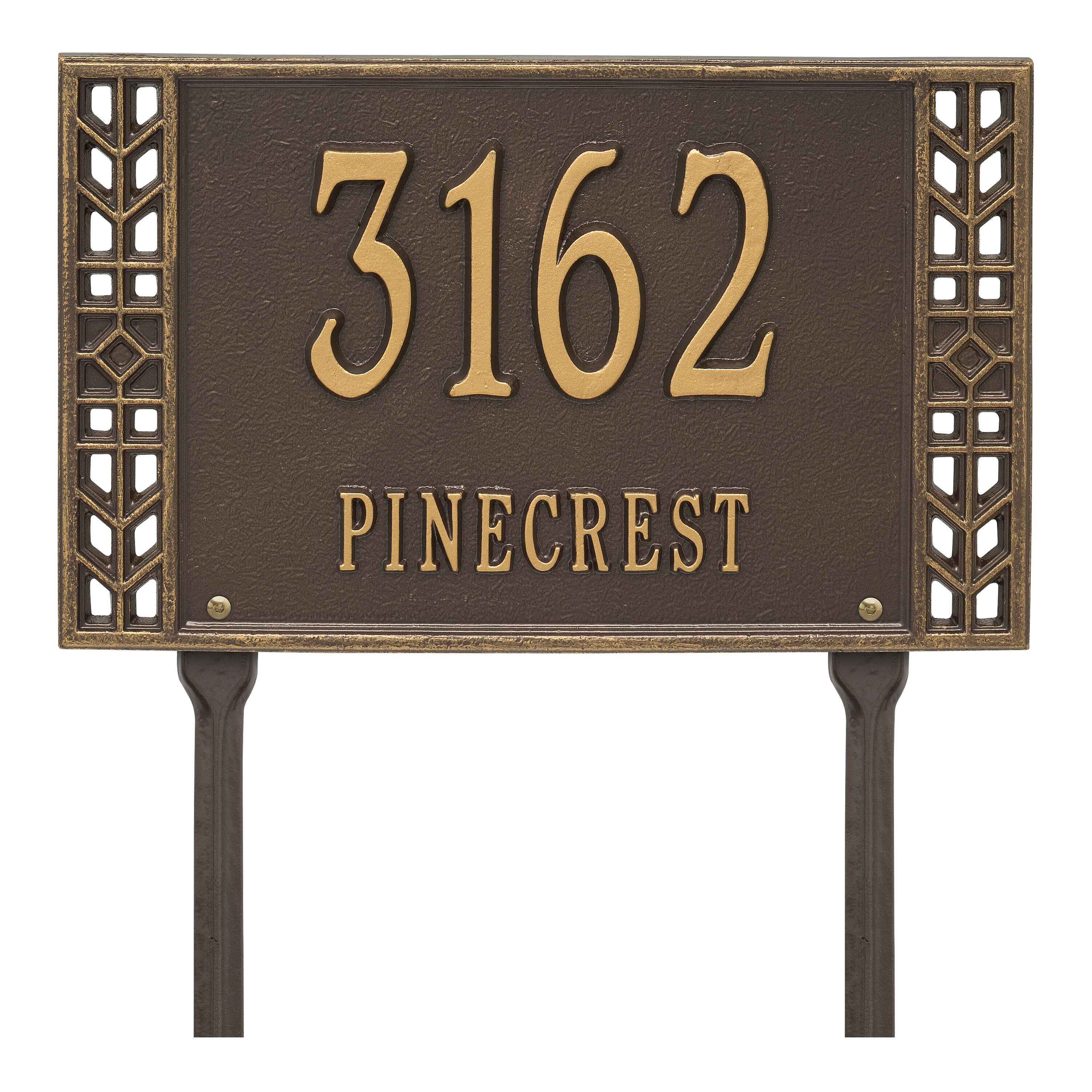Boston Standard Lawn Address Plaque