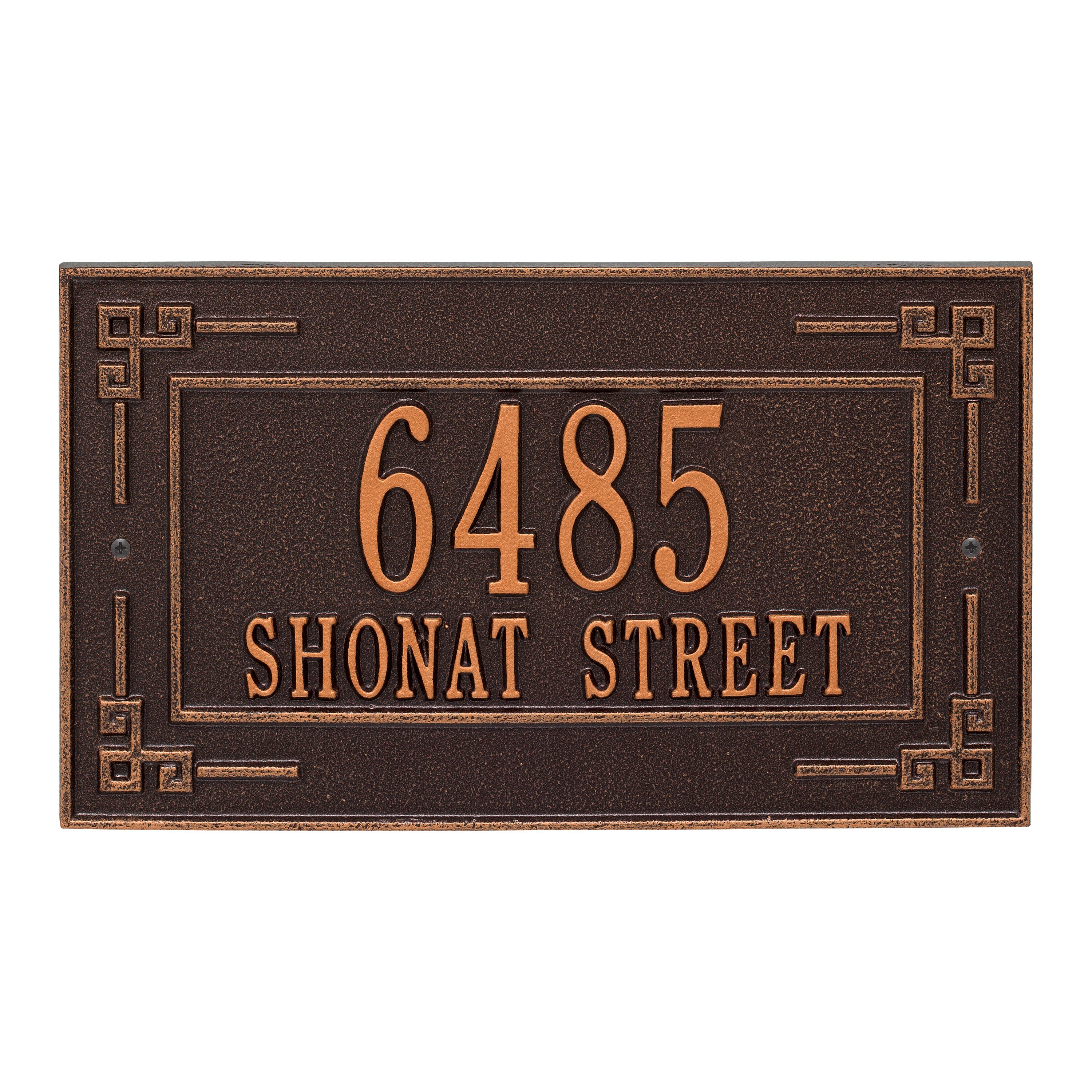 Key Corner Standard Wall Address Plaque
