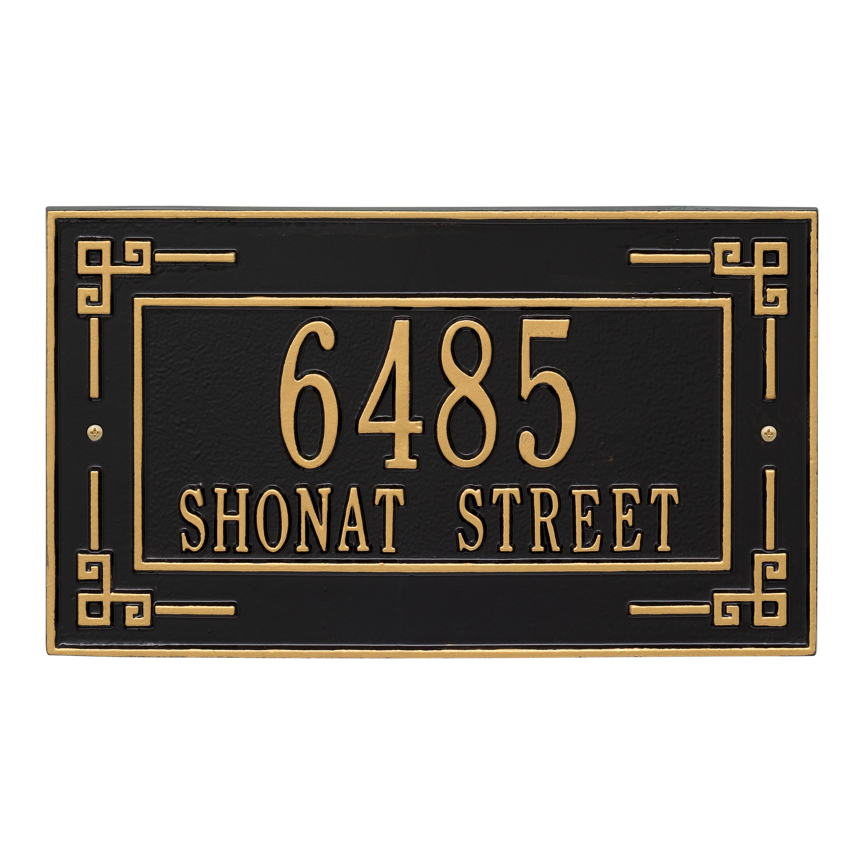 Key Corner Standard Wall Address Plaque