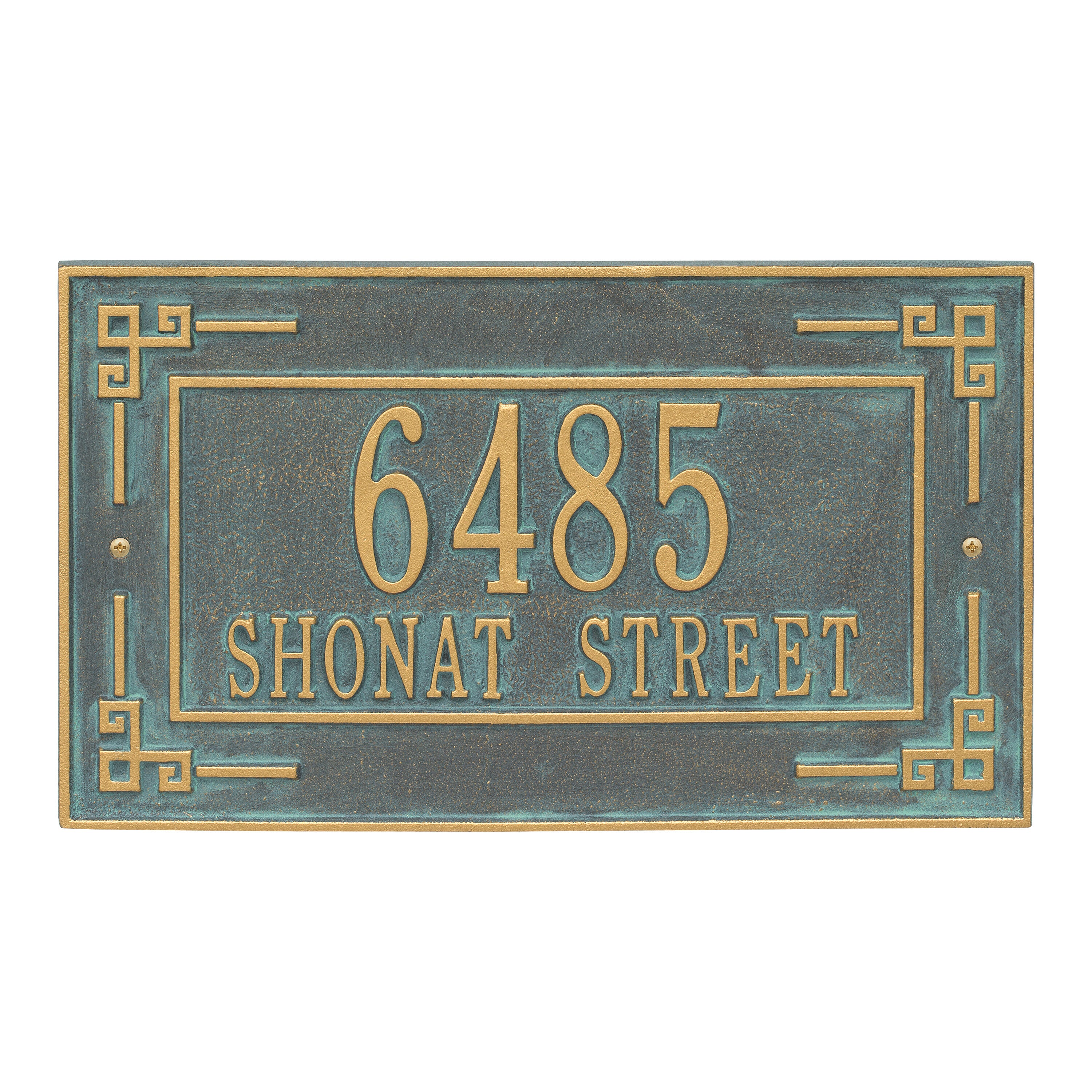 Key Corner Standard Wall Address Plaque