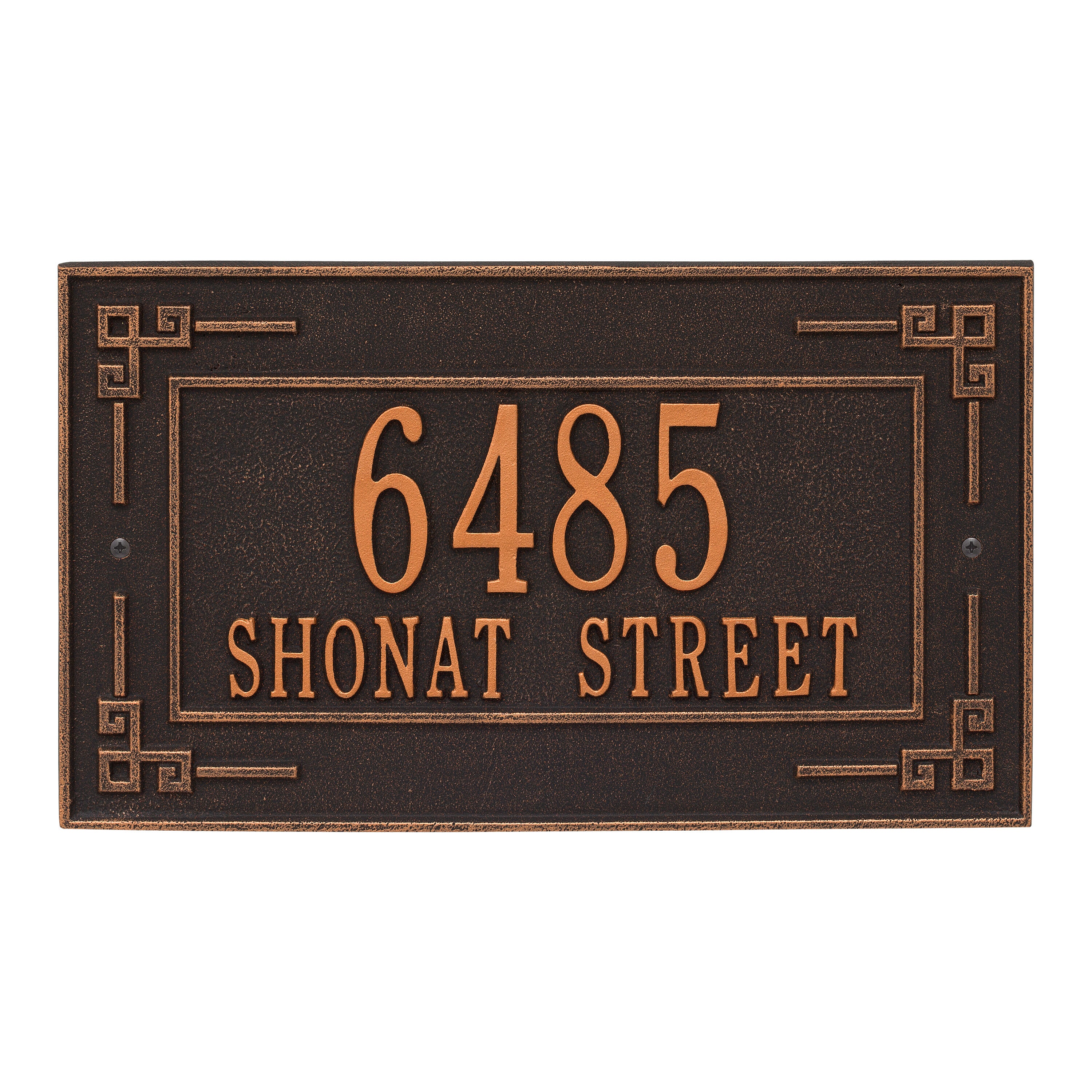 Key Corner Standard Wall Address Plaque