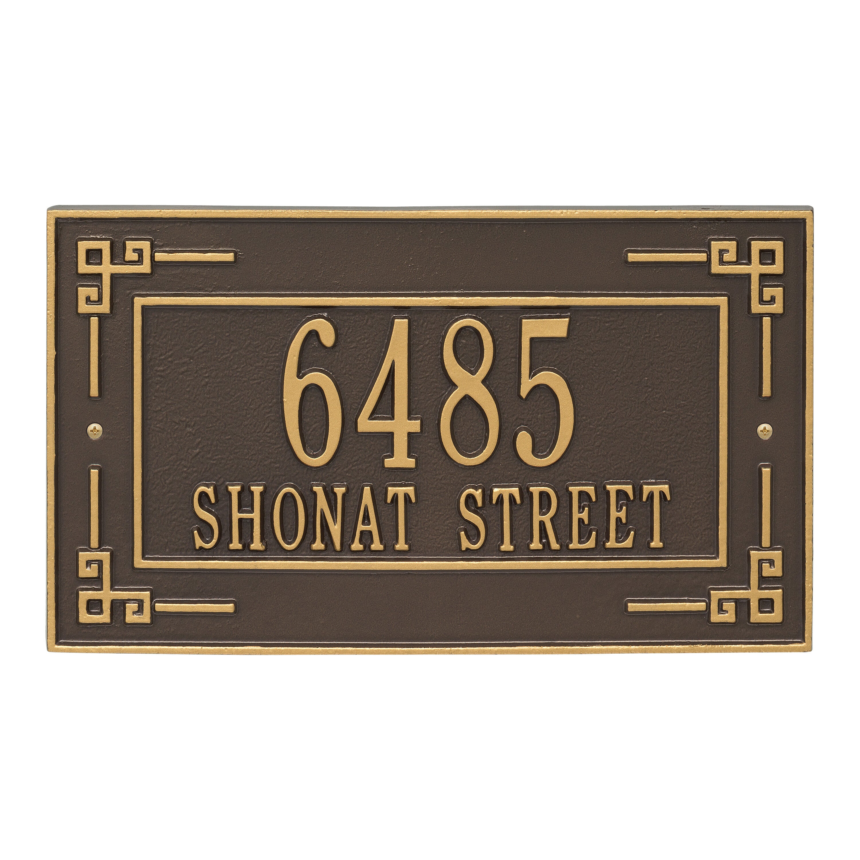 Key Corner Standard Wall Address Plaque