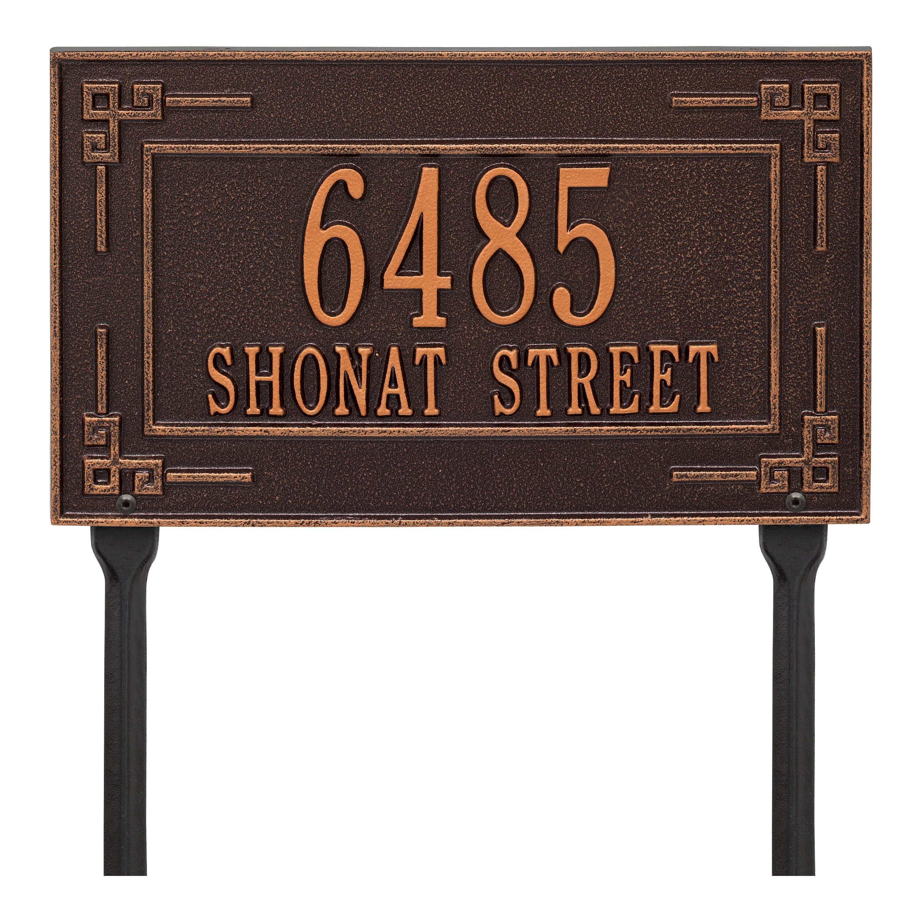Key Corner Standard Lawn Address Plaque