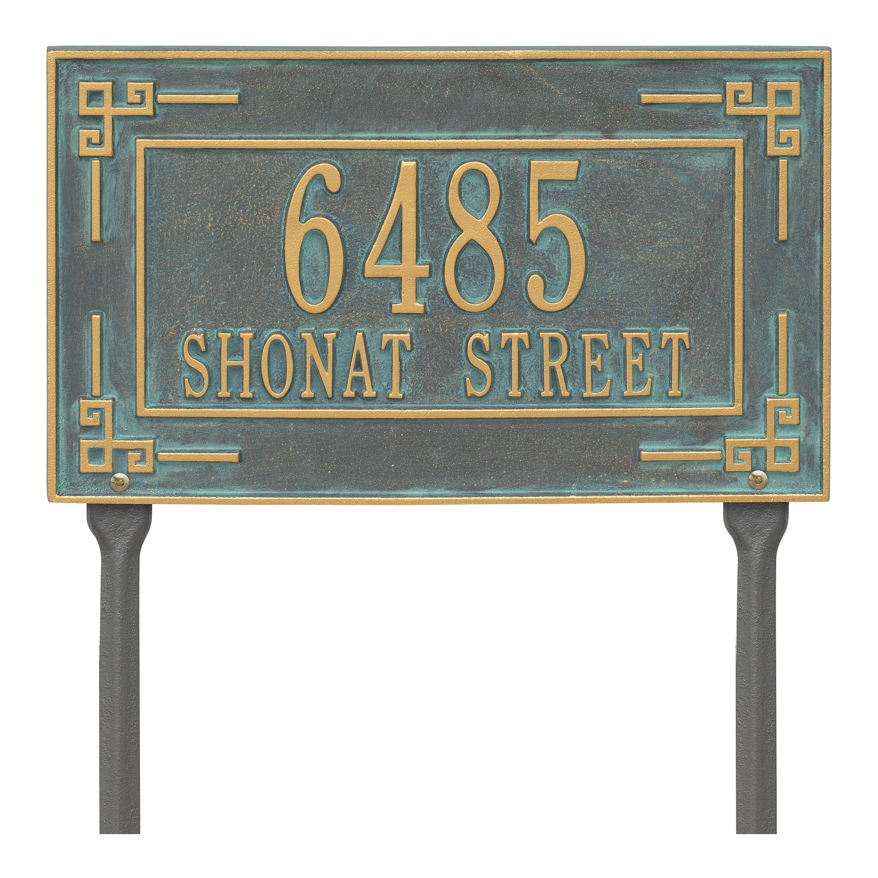 Key Corner Standard Lawn Address Plaque