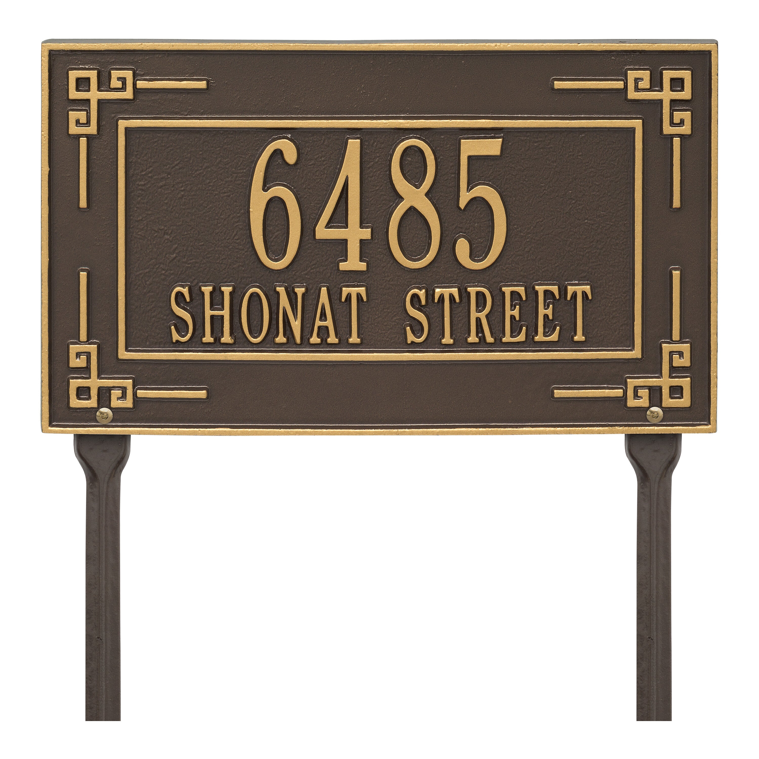 Key Corner Standard Lawn Address Plaque