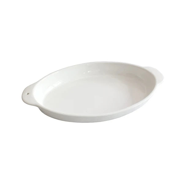 Pinstripes Oval Baker Stoneware