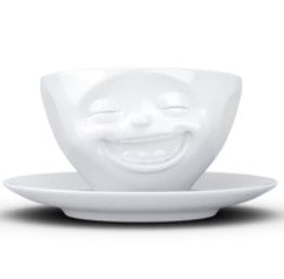 Laughing Coffee Cup & Saucer | TASSEN Made in Germany by Fiftyeight Products