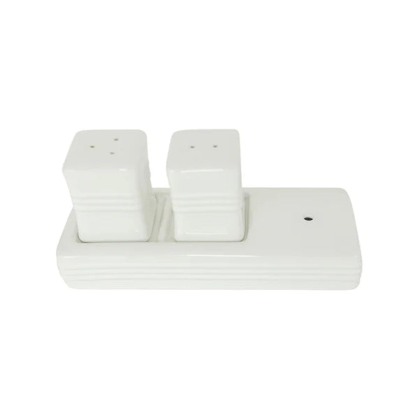 Pinstripes Salt & Pepper Shakers Stoneware