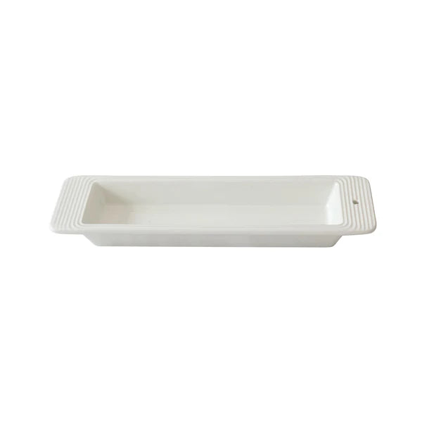 Pinstripes Cracker Tray Stoneware