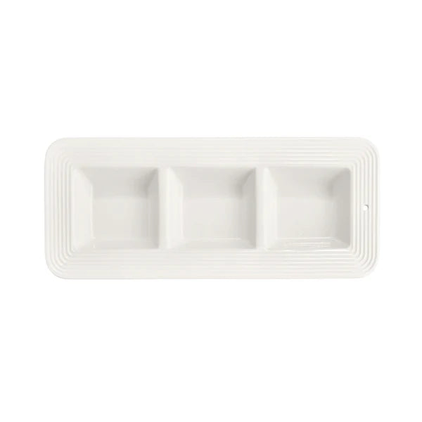 Pinstripes Garnish Dish Stoneware