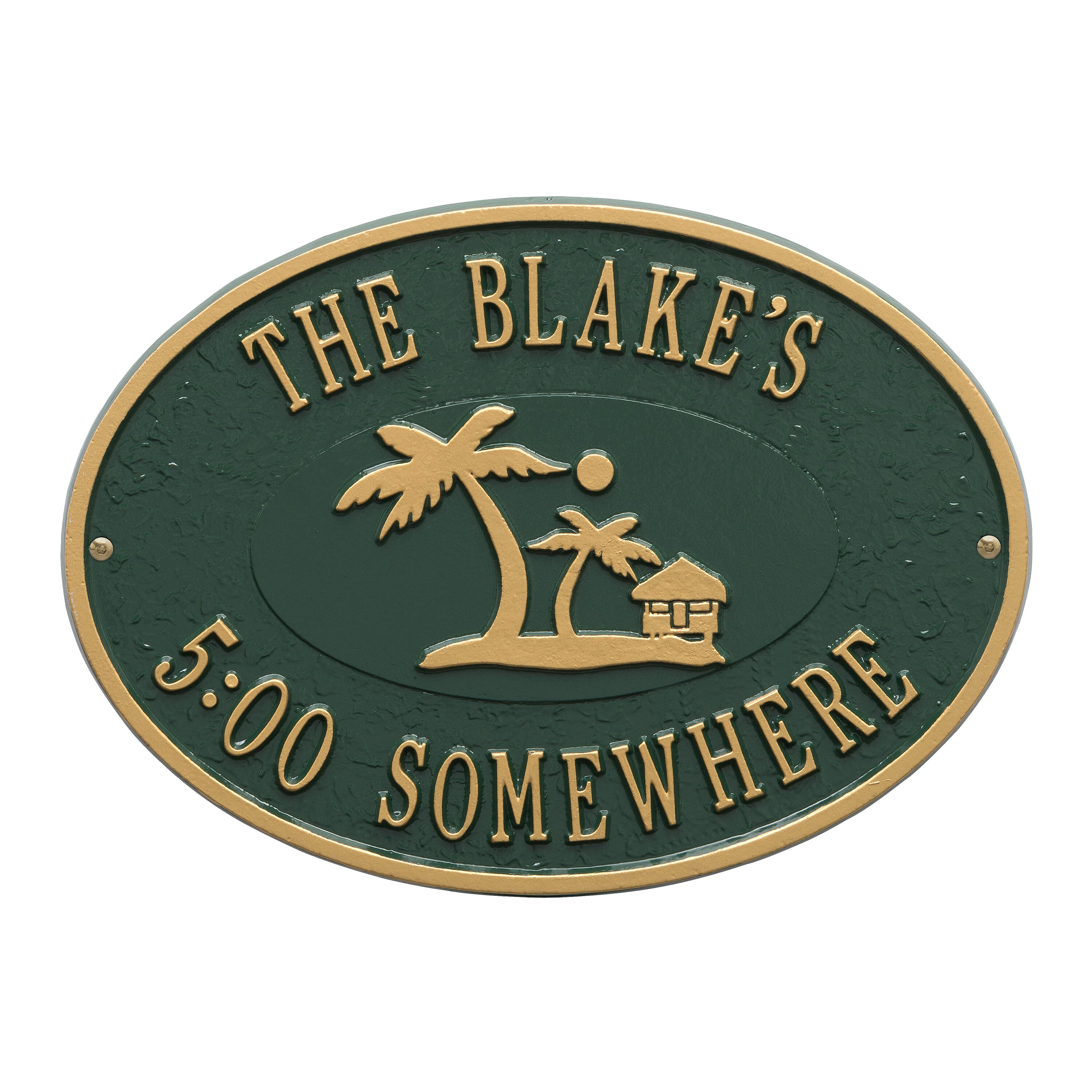 Island Time Palm Party Plaque