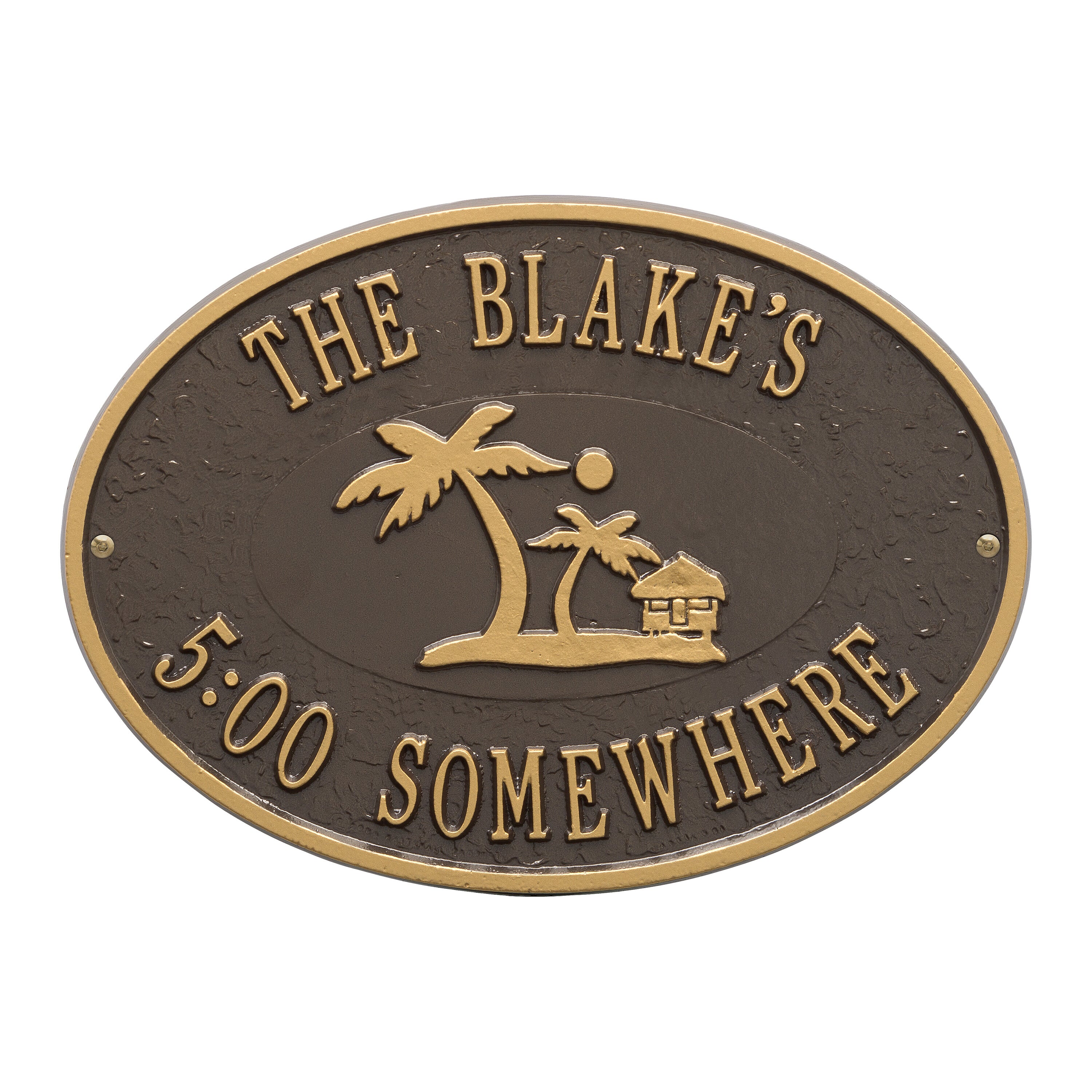 Island Time Palm Party Plaque