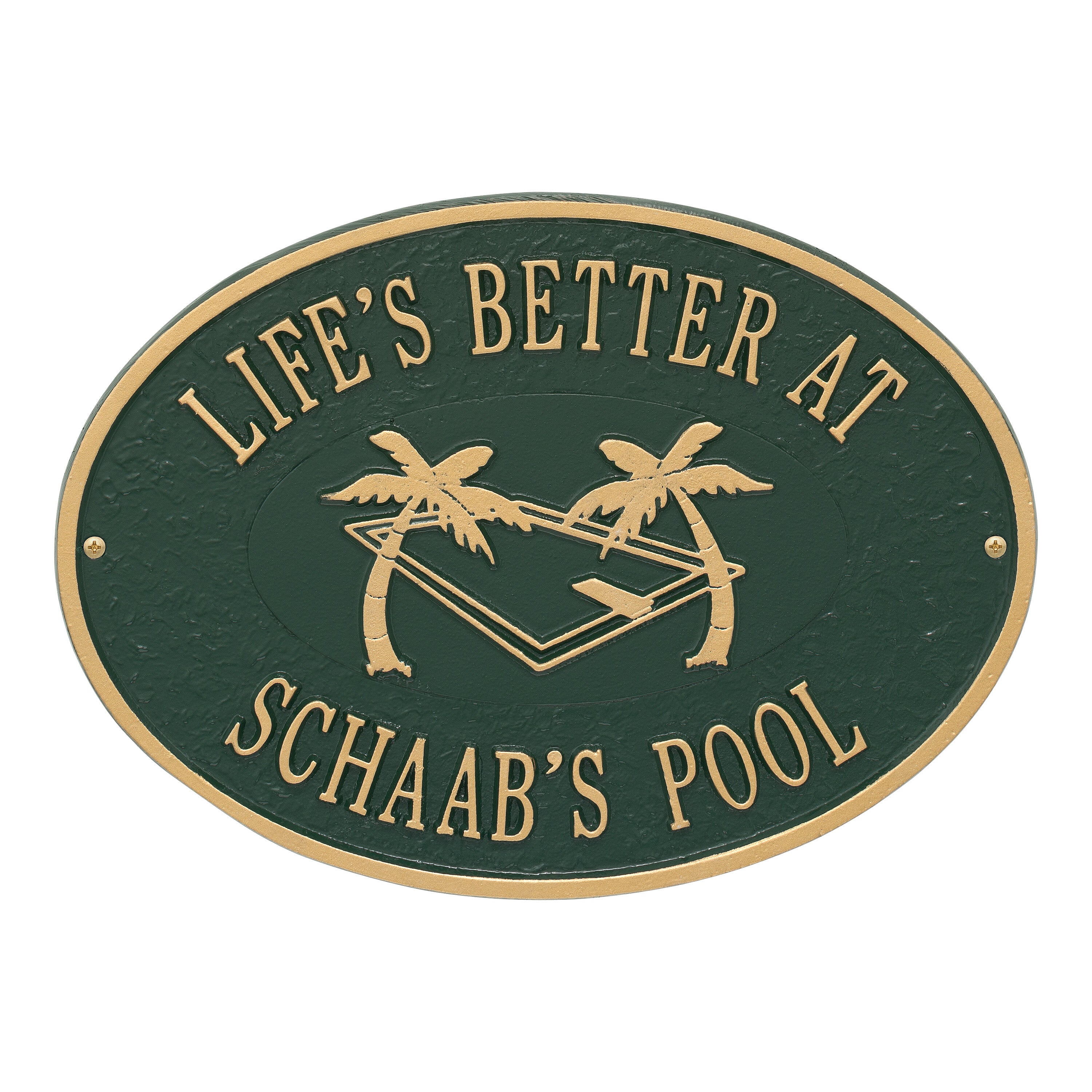 Swimming Pool Party Plaque