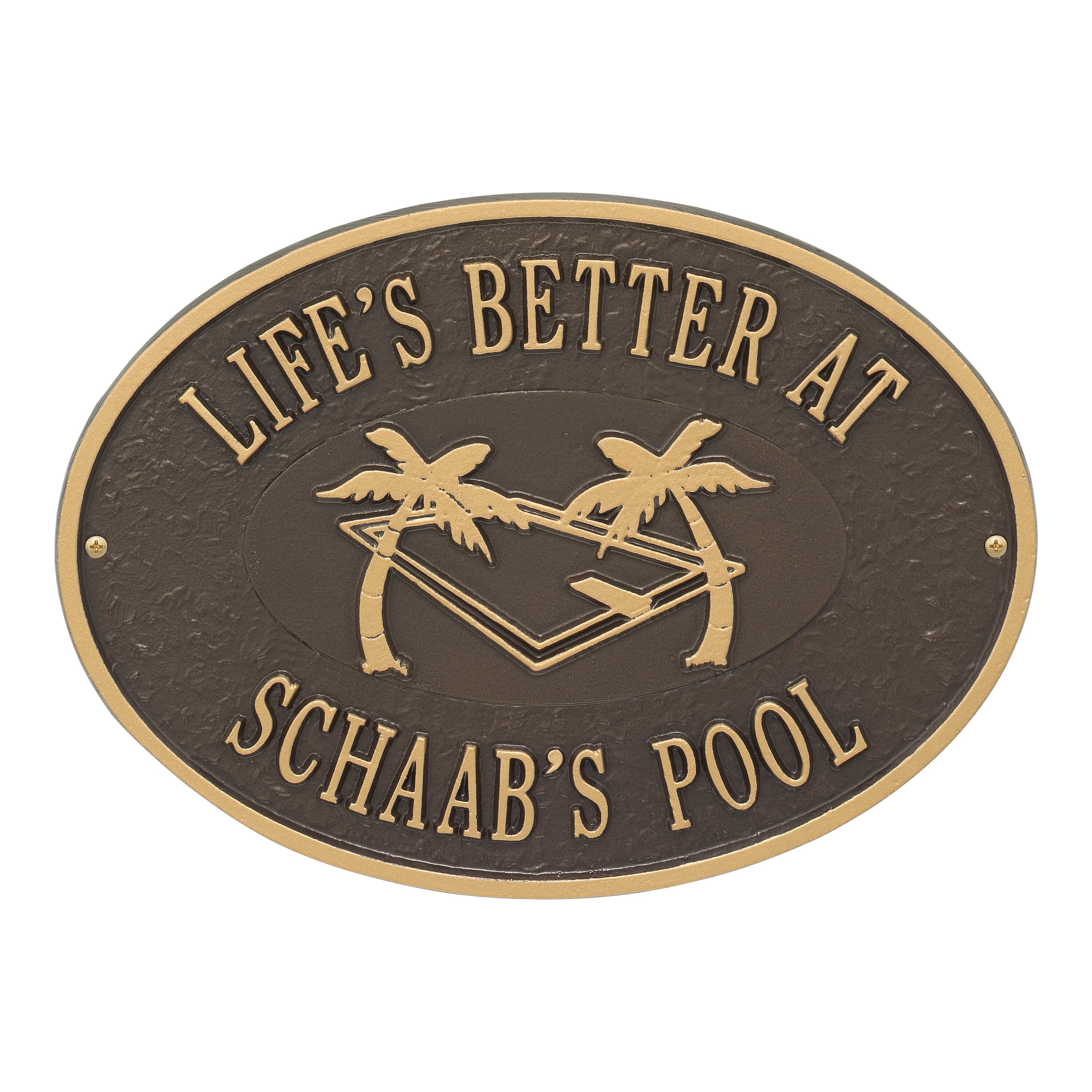 Swimming Pool Party Plaque