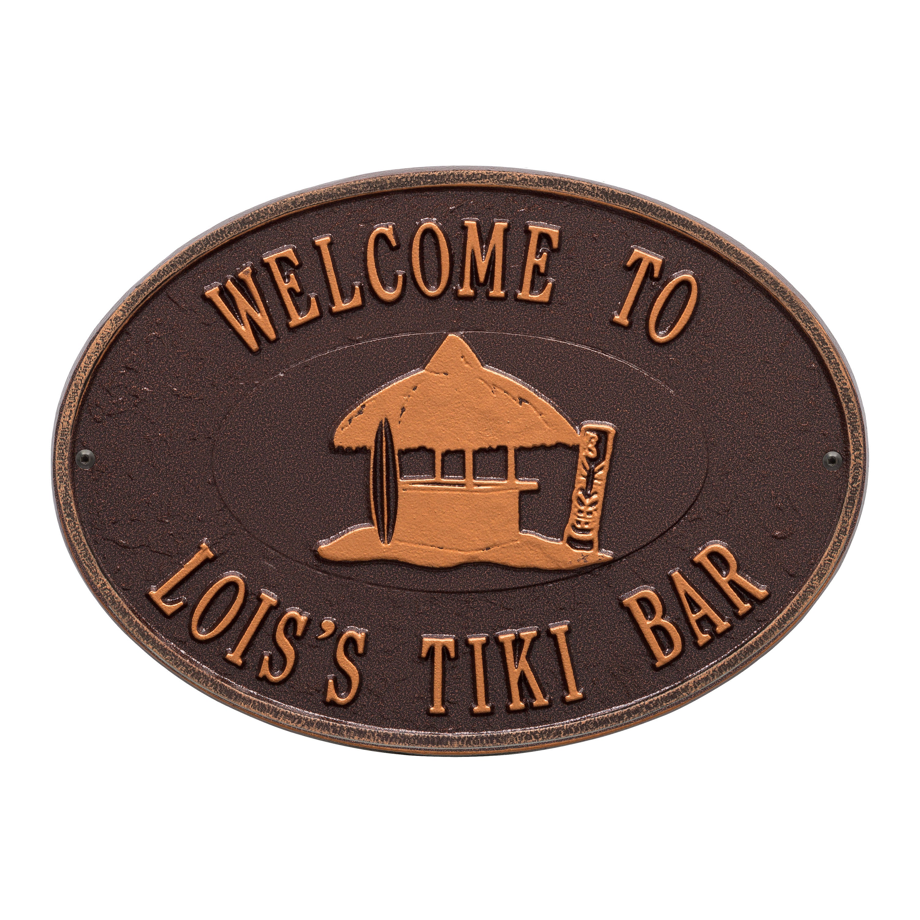 Tiki Hut Party Plaque
