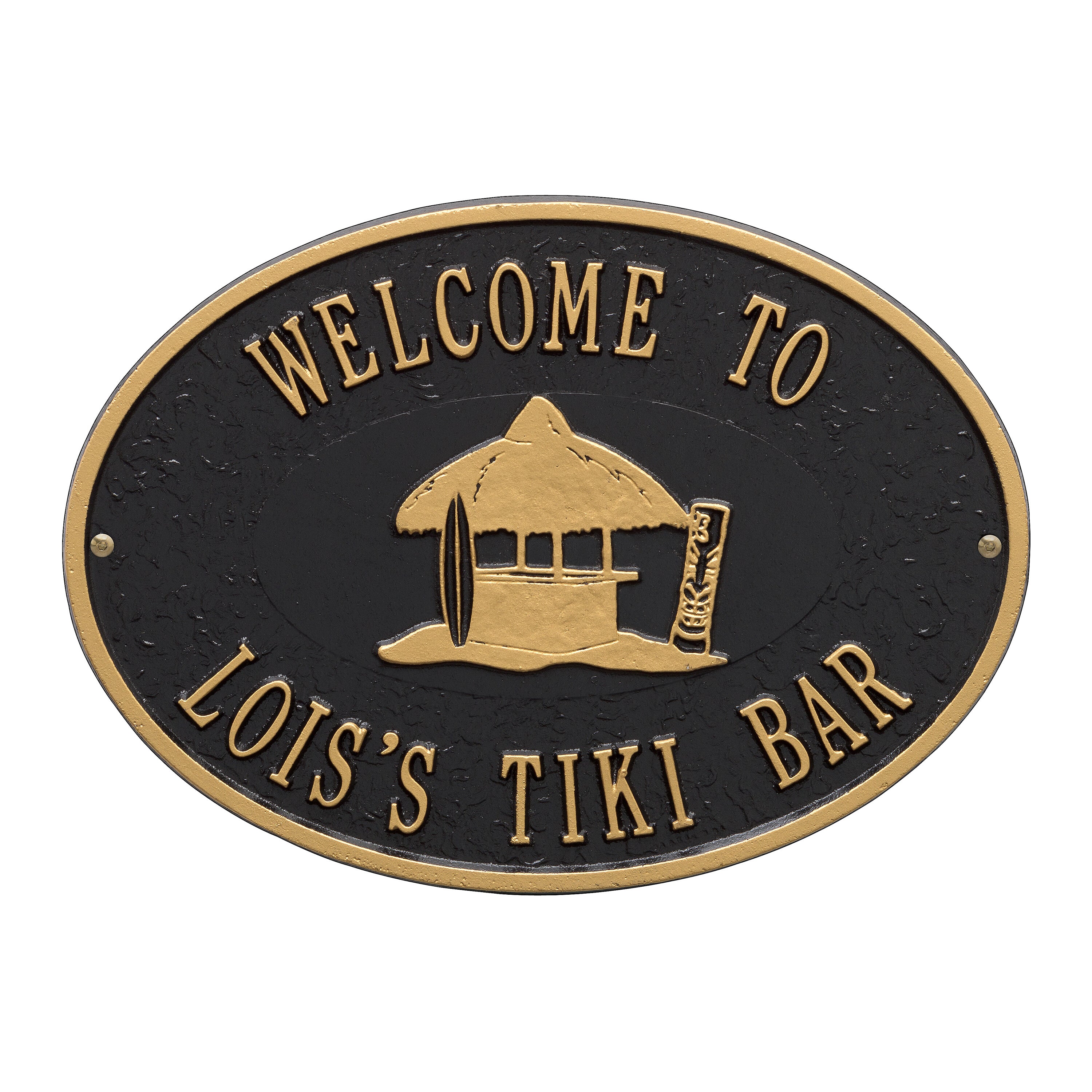 Tiki Hut Party Plaque