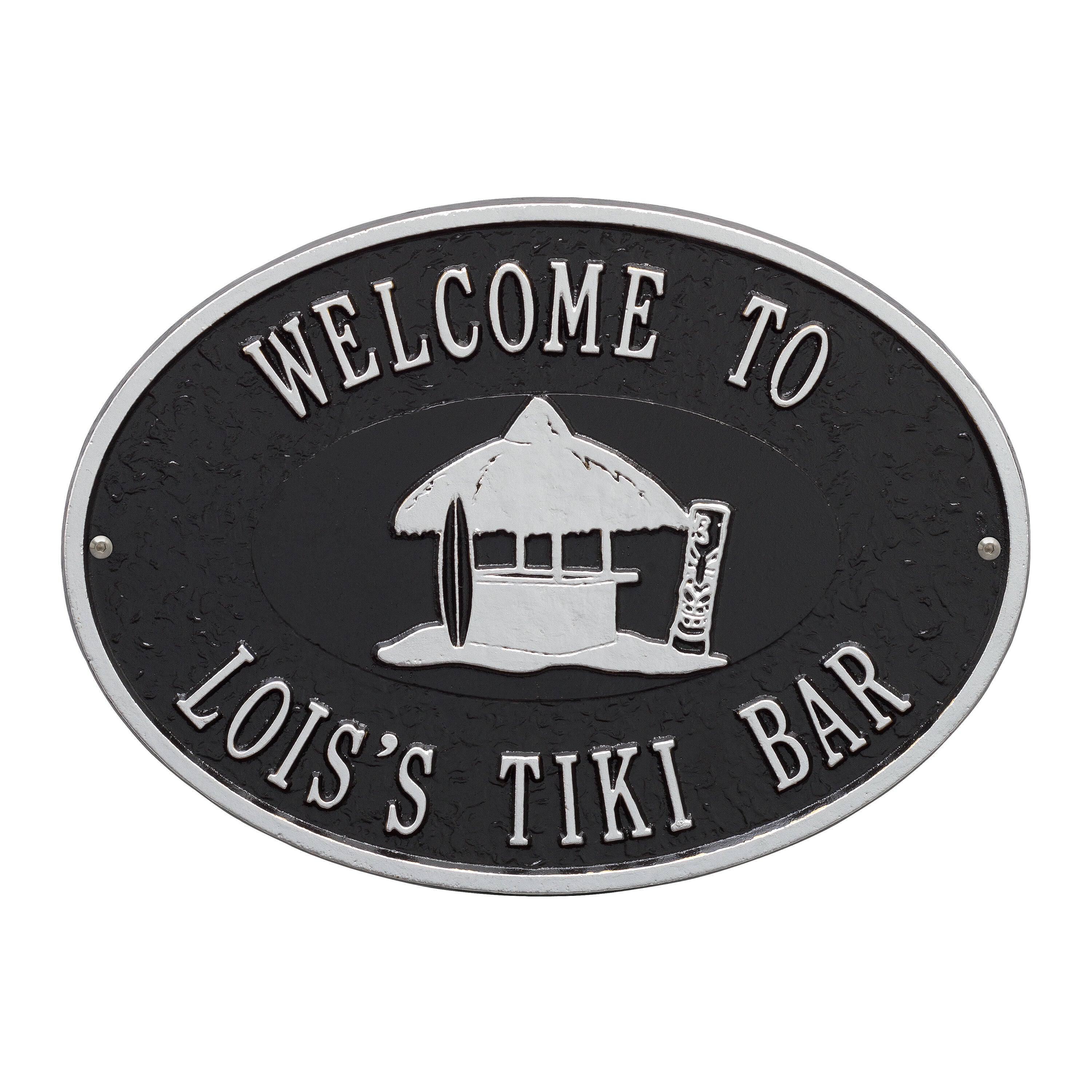 Tiki Hut Party Plaque
