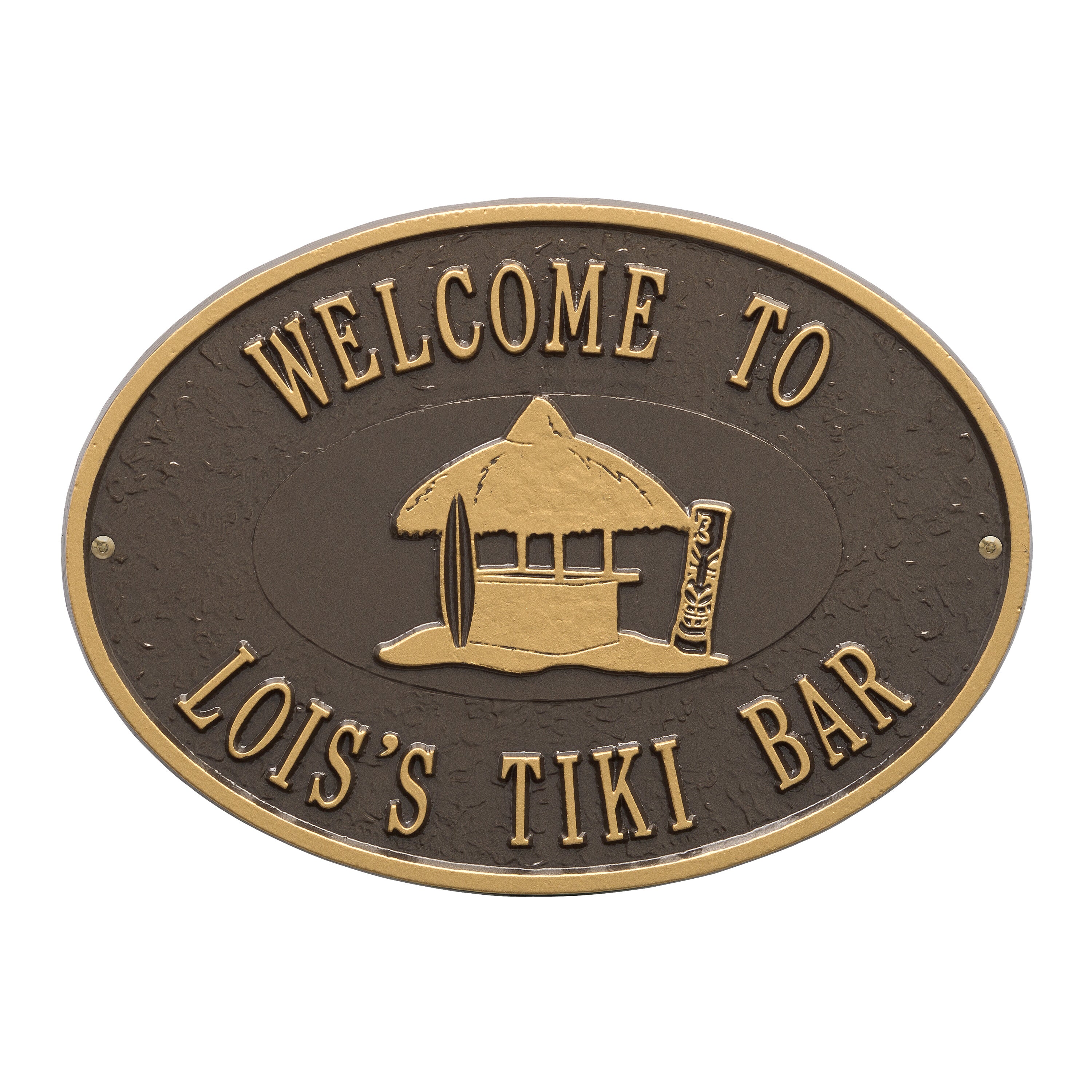 Tiki Hut Party Plaque
