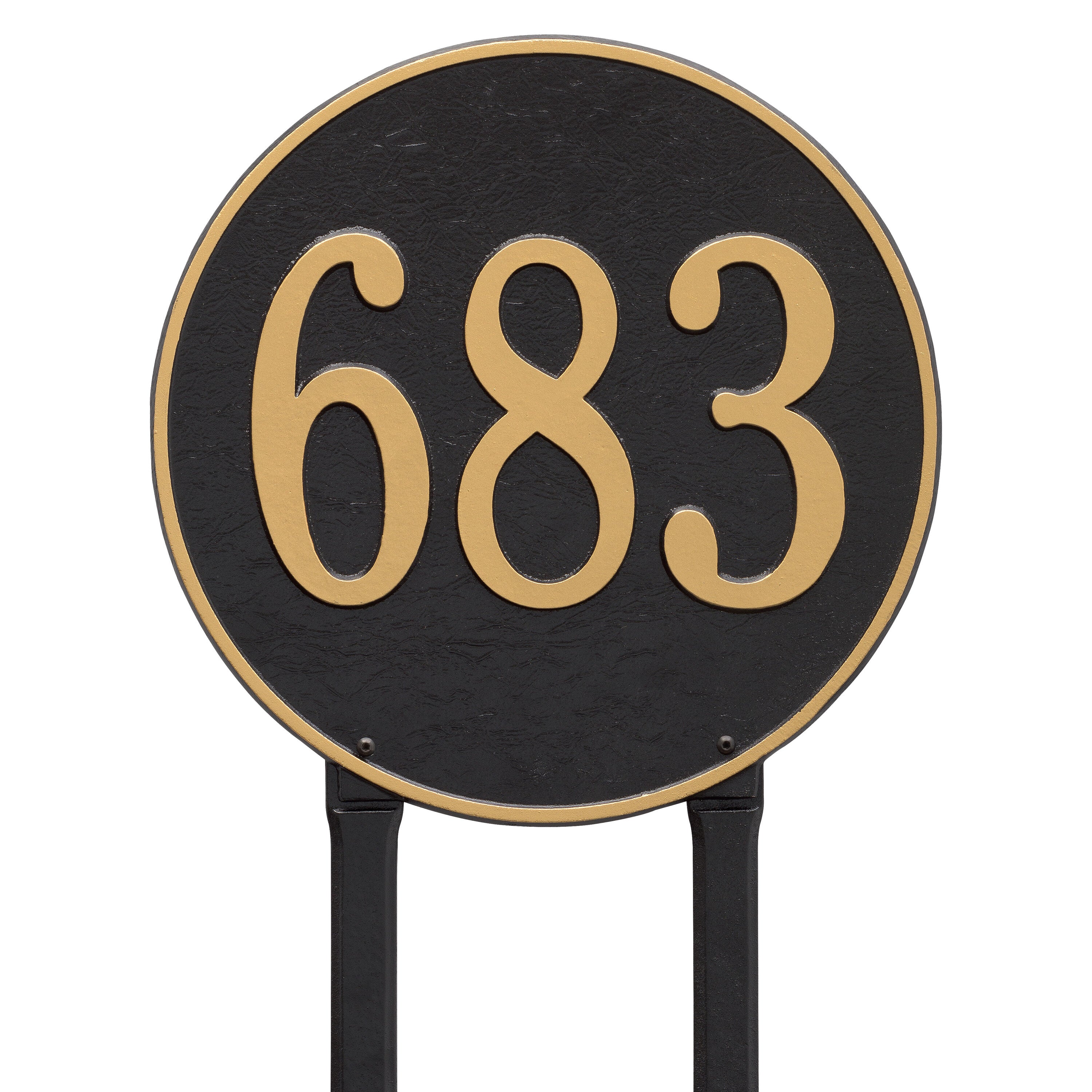 15" Round Lawn Address Plaque