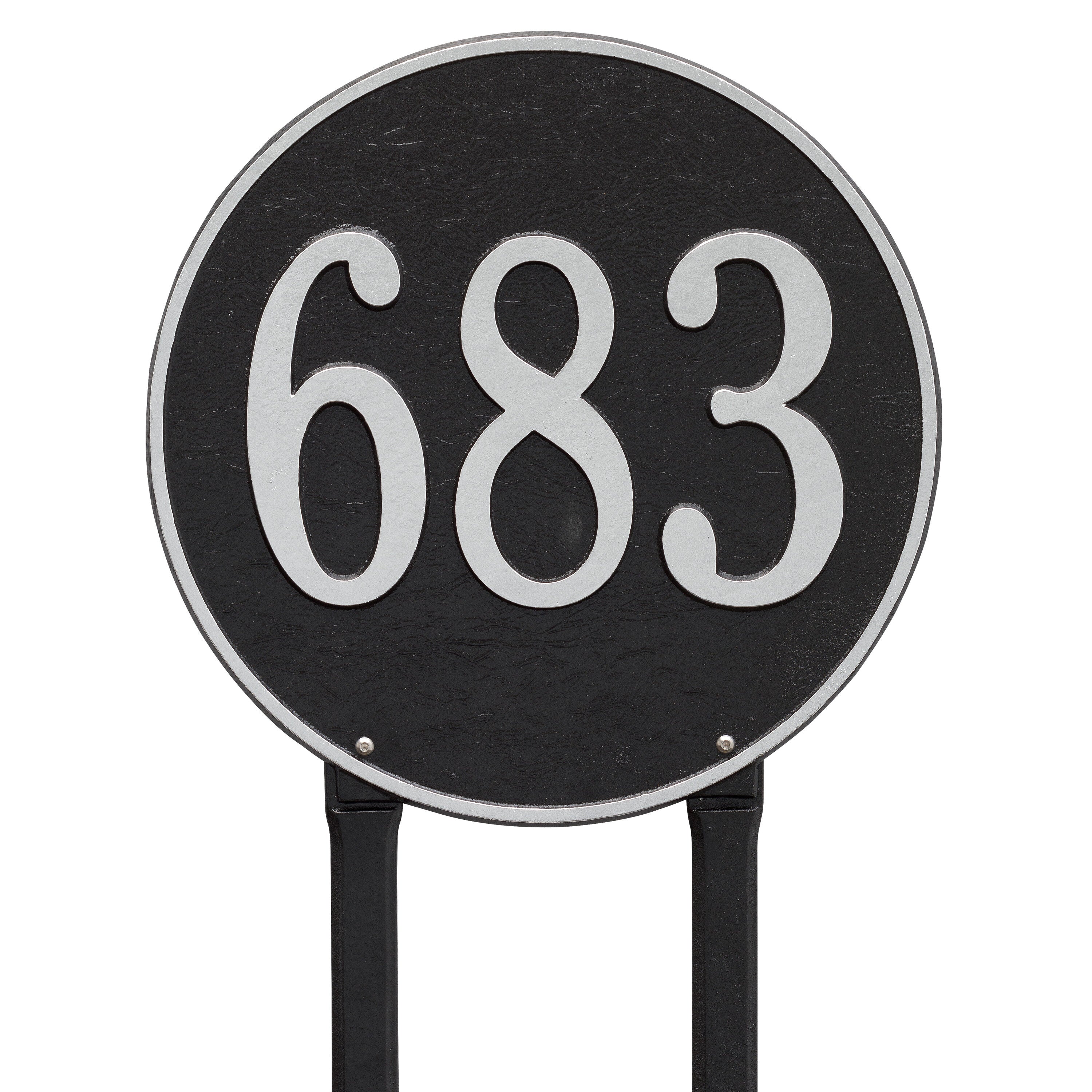 15" Round Lawn Address Plaque