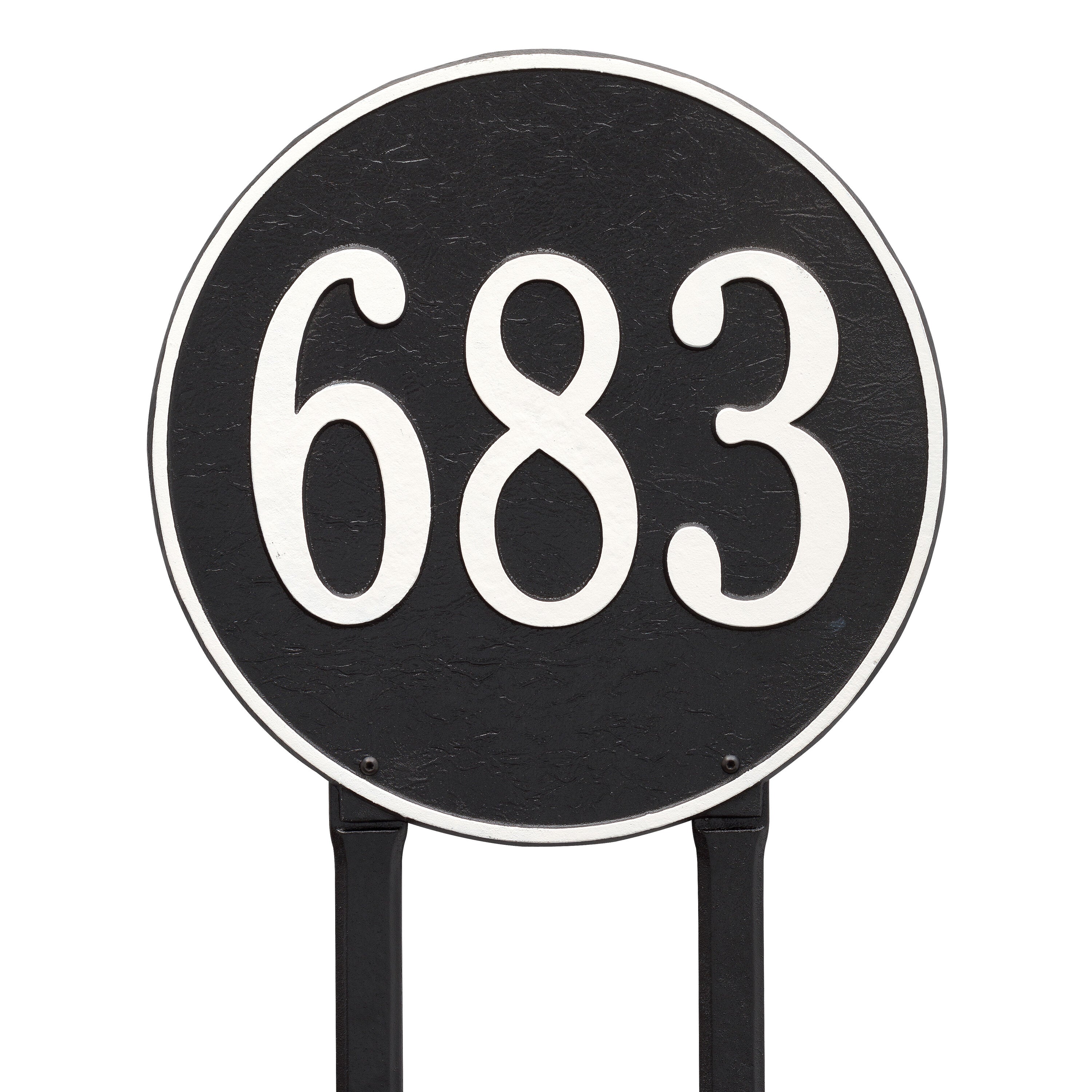 15" Round Lawn Address Plaque