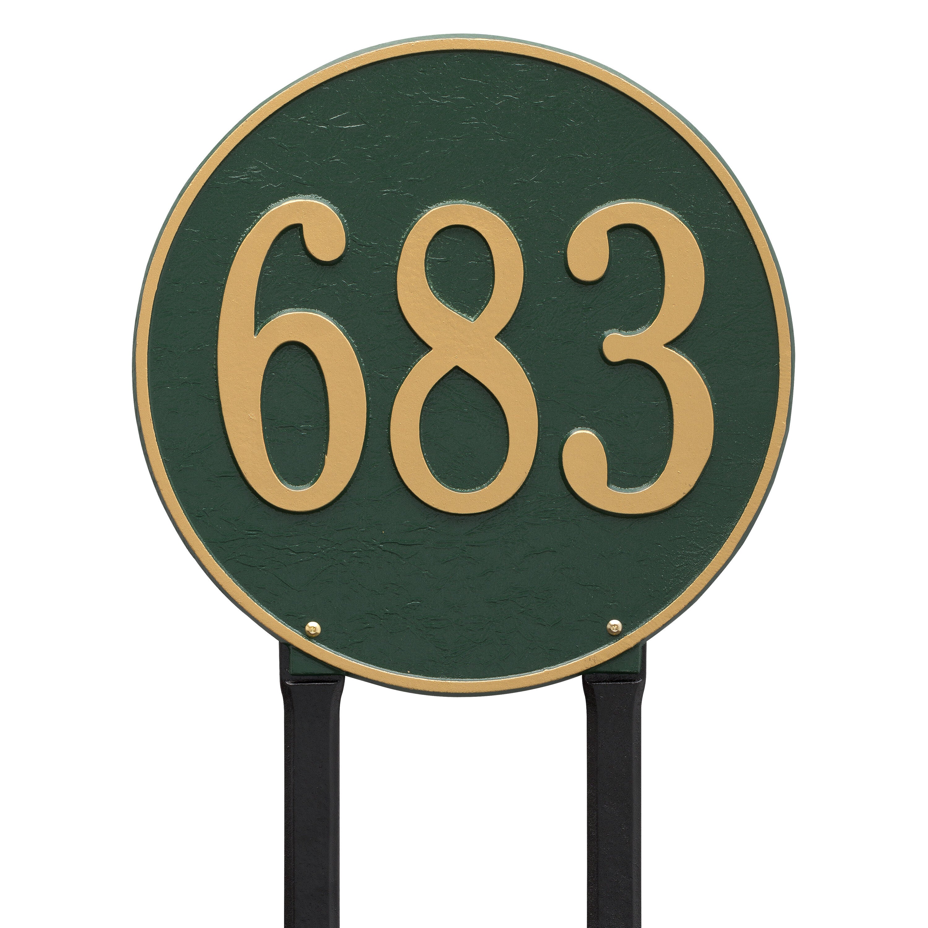 15" Round Lawn Address Plaque