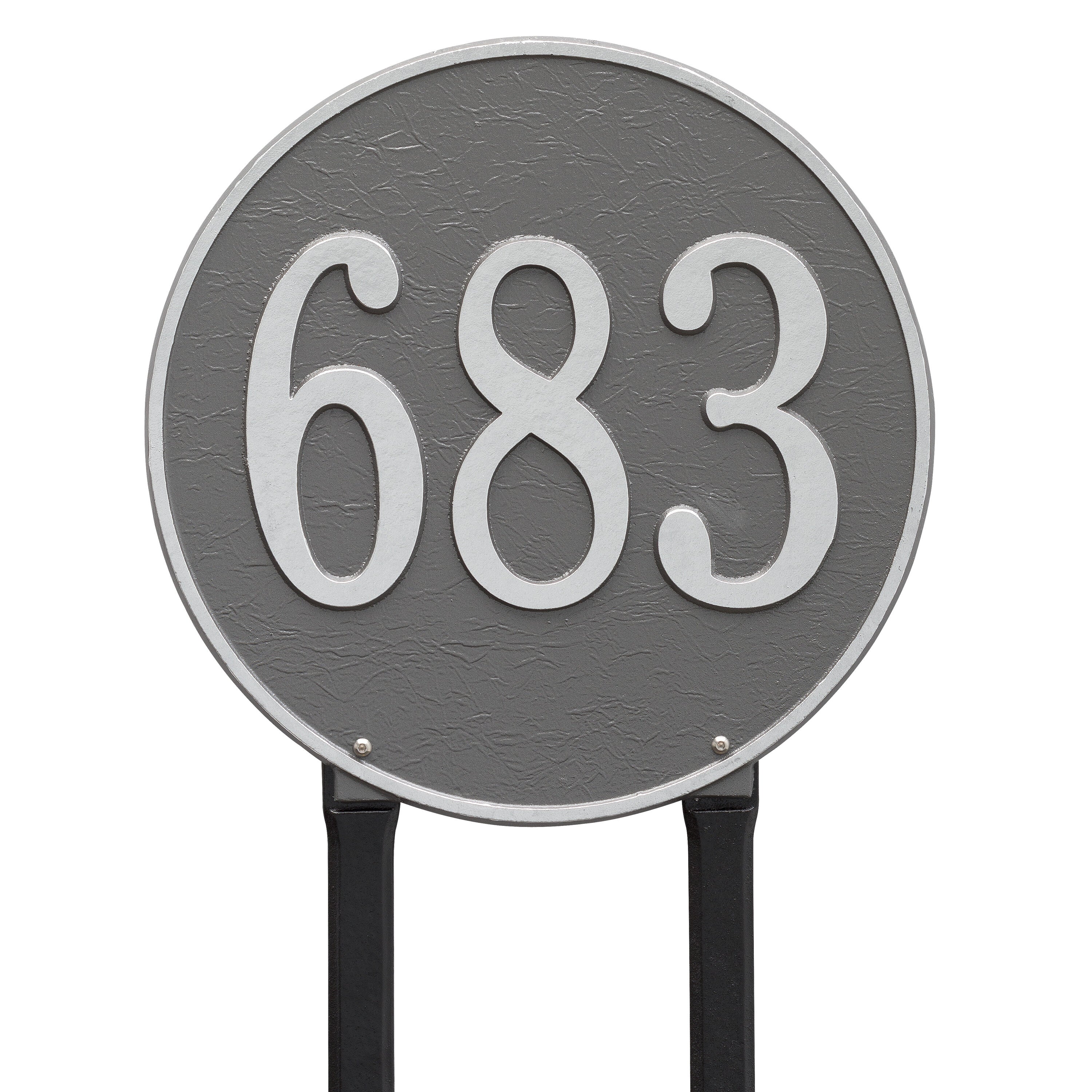 15" Round Lawn Address Plaque