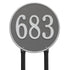 15" Round Lawn Address Plaque