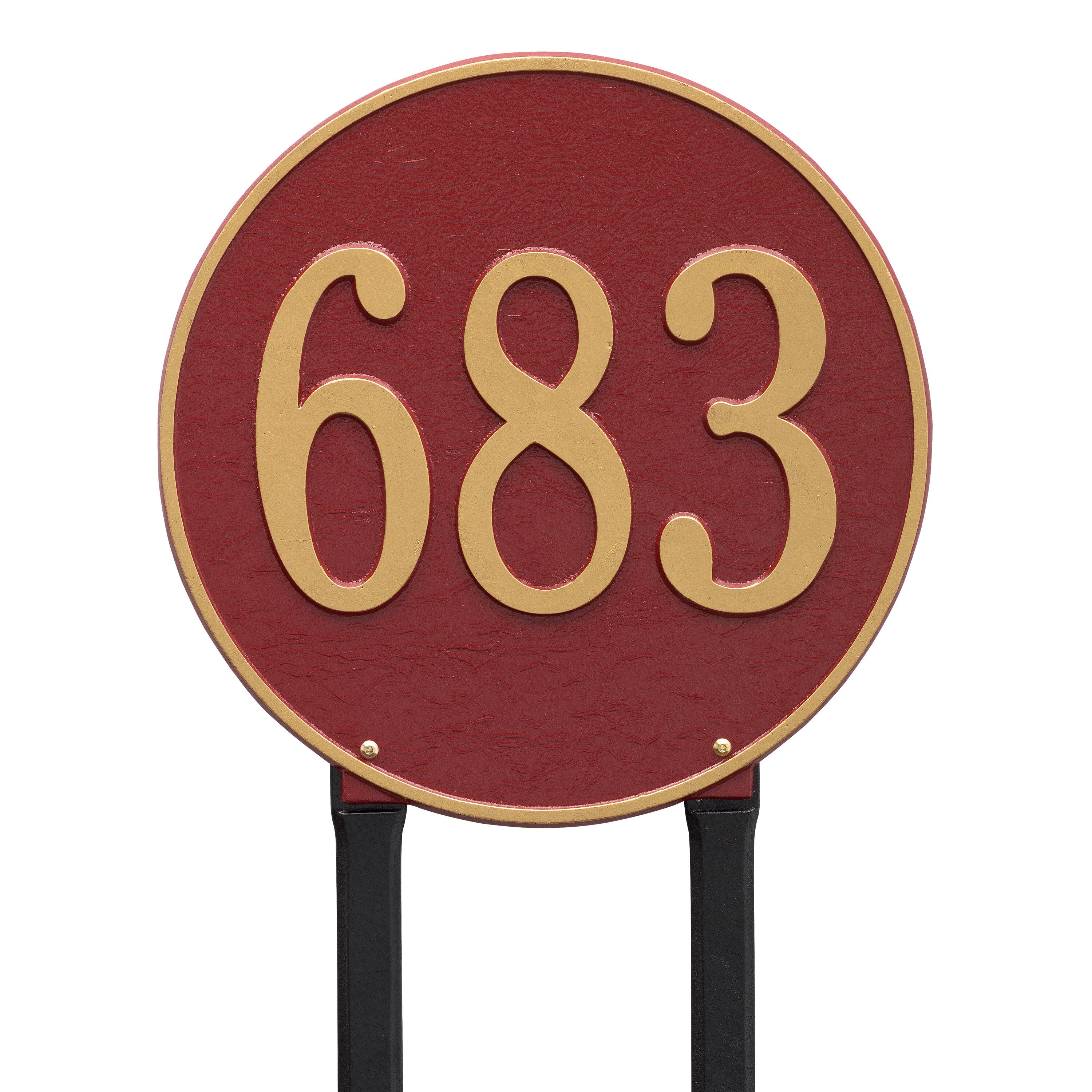 15" Round Lawn Address Plaque