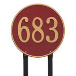 15" Round Lawn Address Plaque