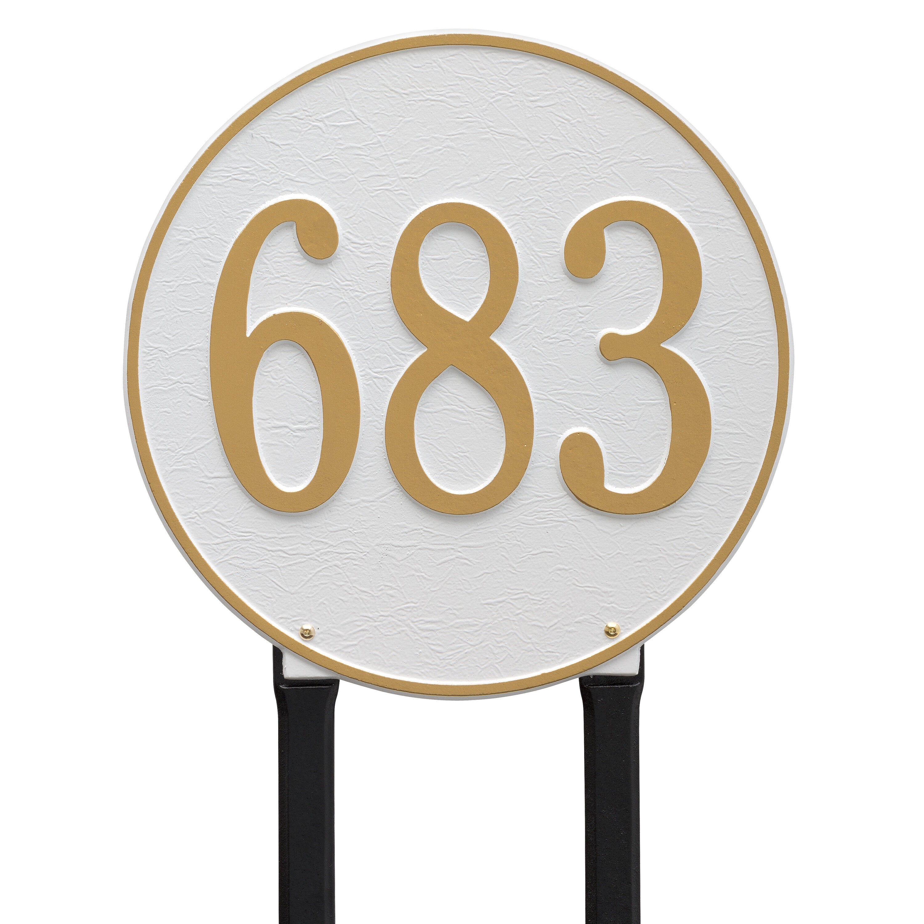 15" Round Lawn Address Plaque