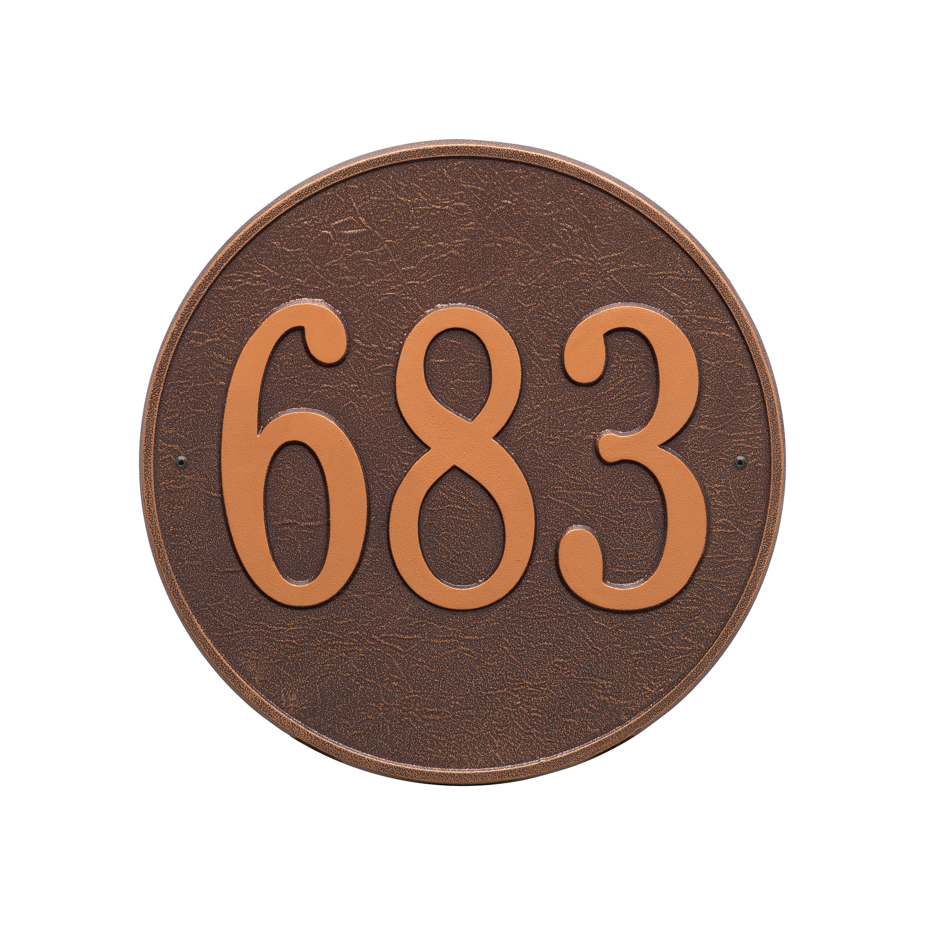 15" Round Wall Address Plaque
