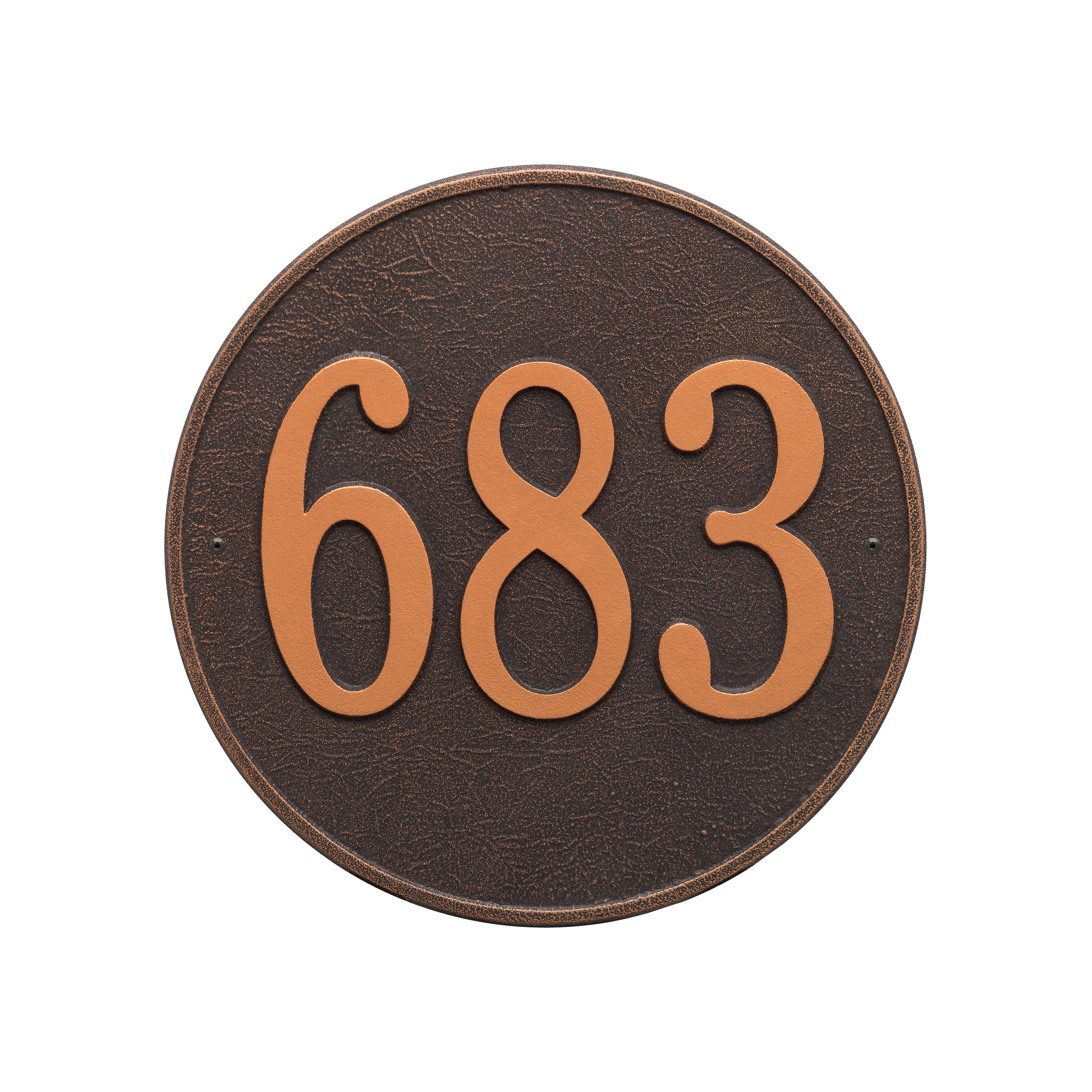 15" Round Wall Address Plaque