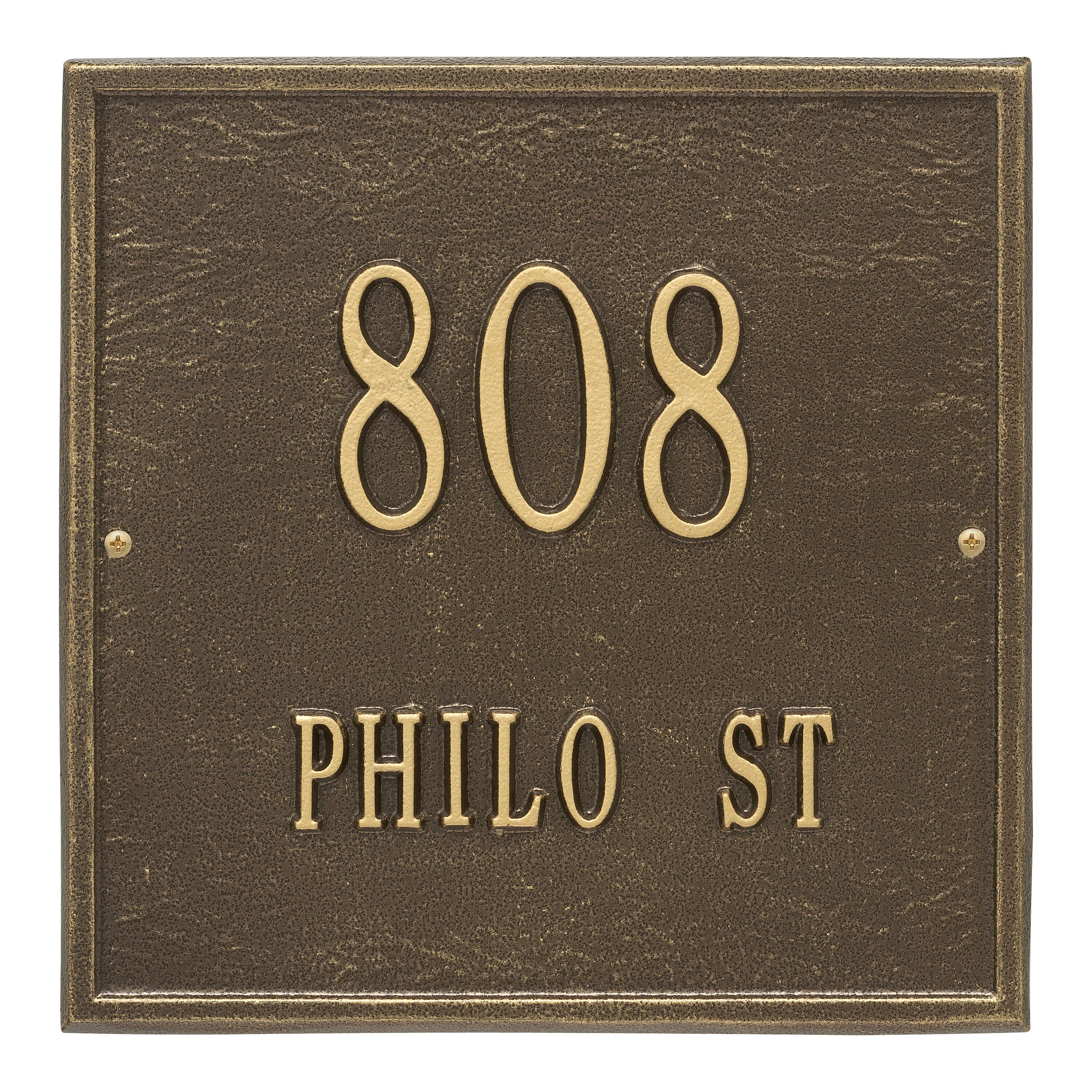 11" Square Wall Address Plaque