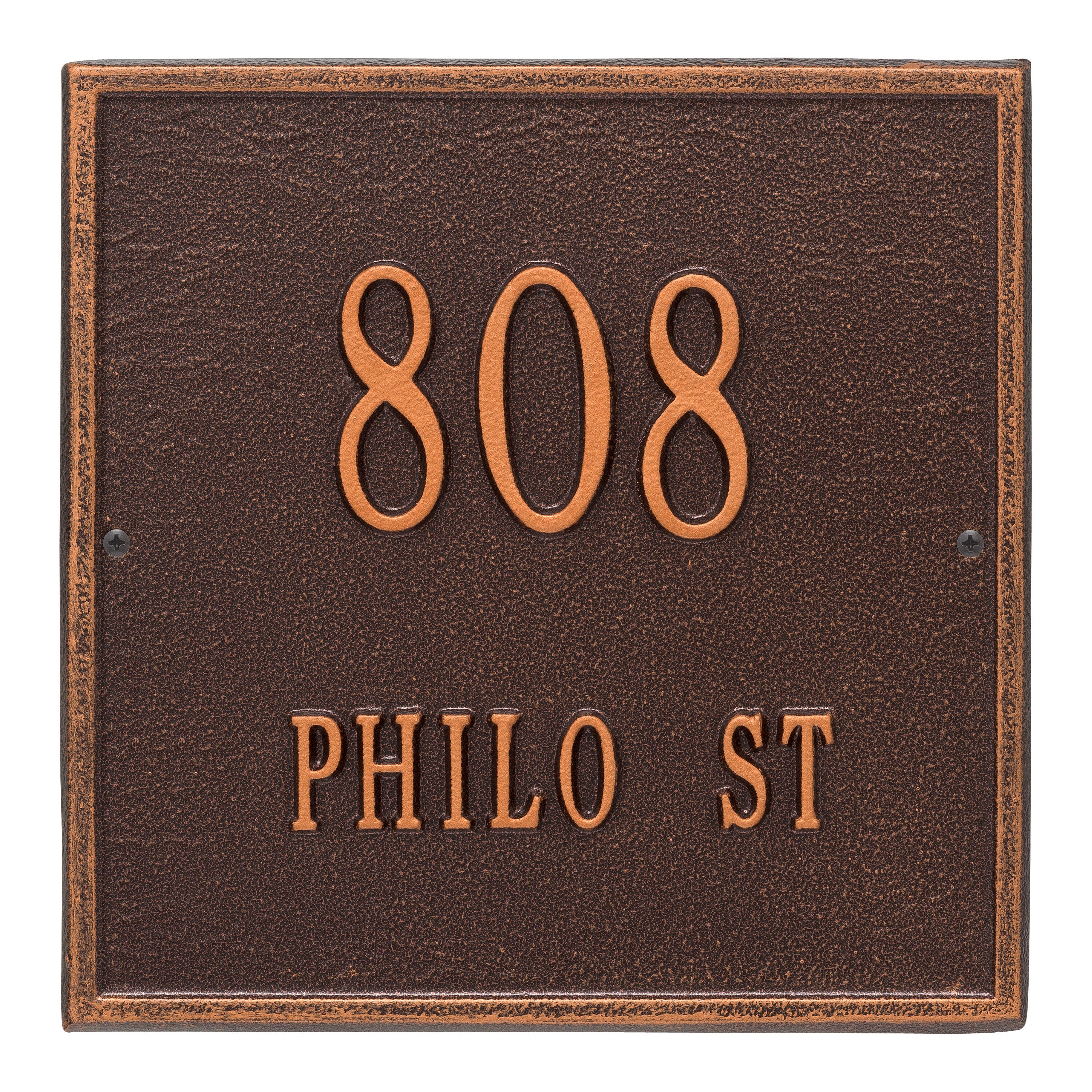 11" Square Wall Address Plaque