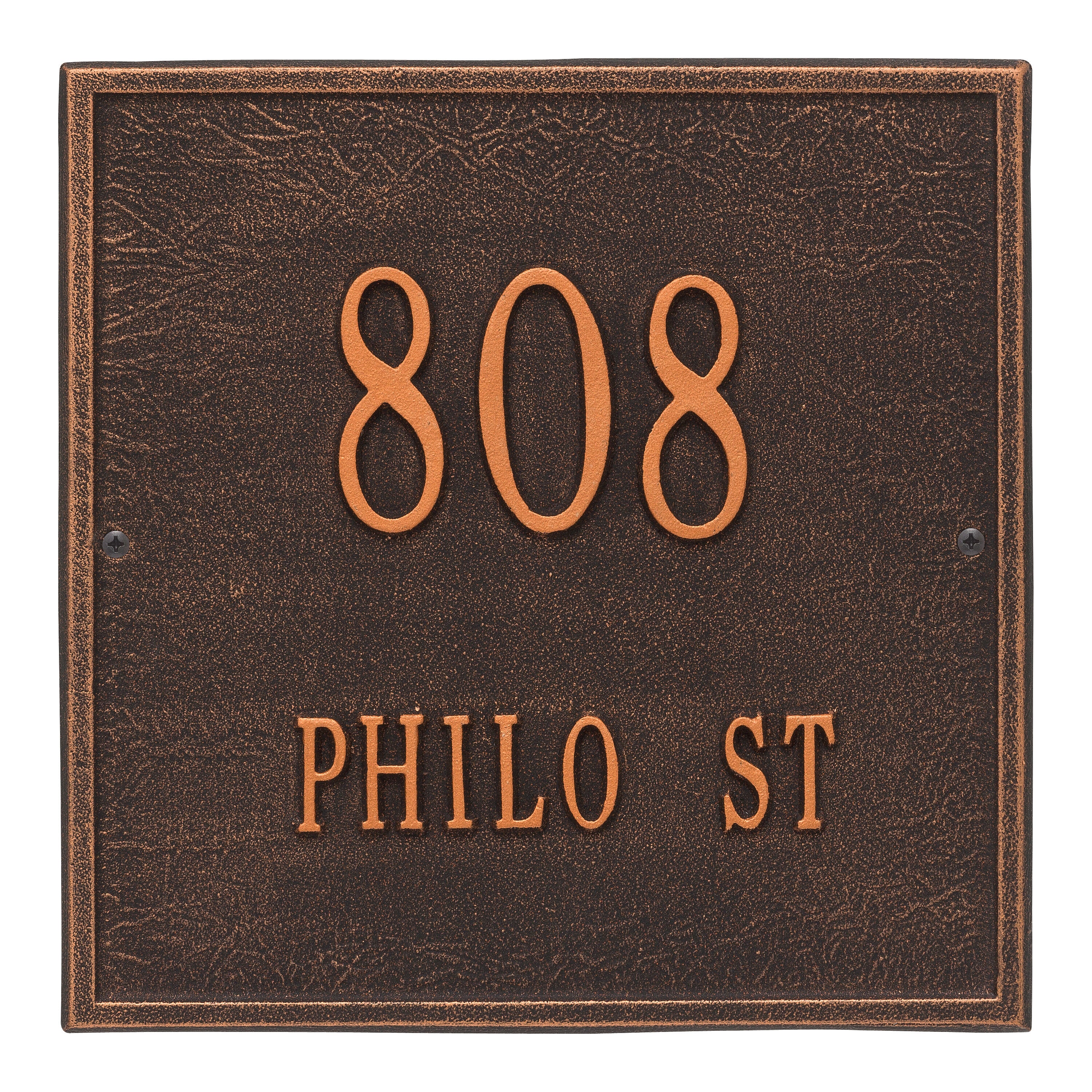 11" Square Wall Address Plaque