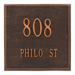 11" Square Wall Address Plaque
