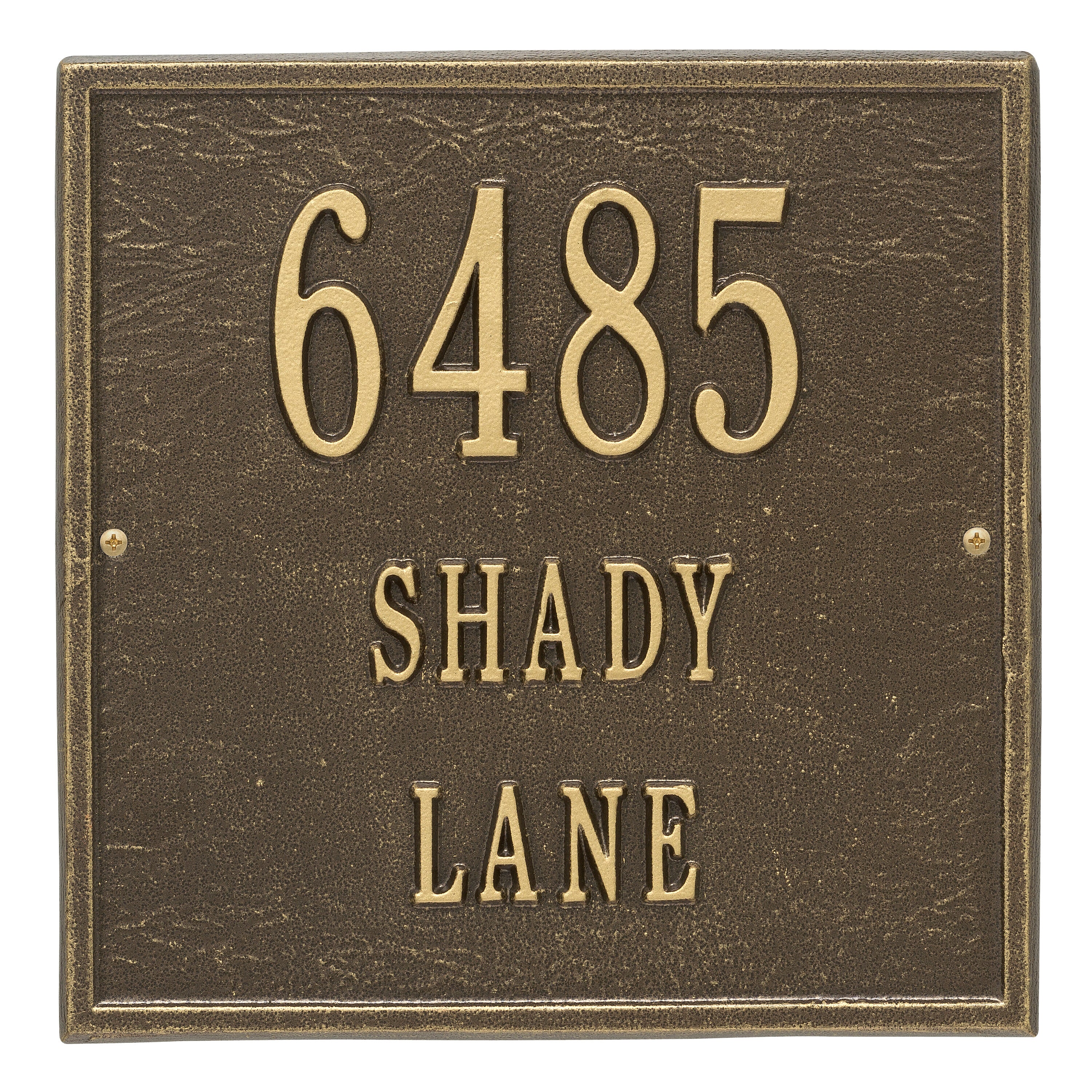 11" Square Wall Address Plaque