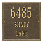 11" Square Wall Address Plaque